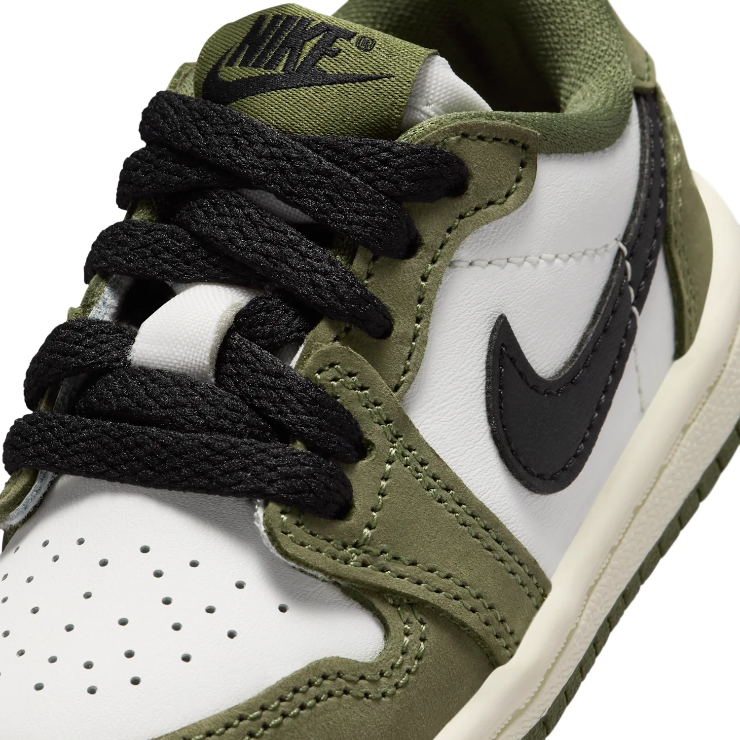 Air Jordan 1 Retro Low "Medium Olive and Summit White" image 7