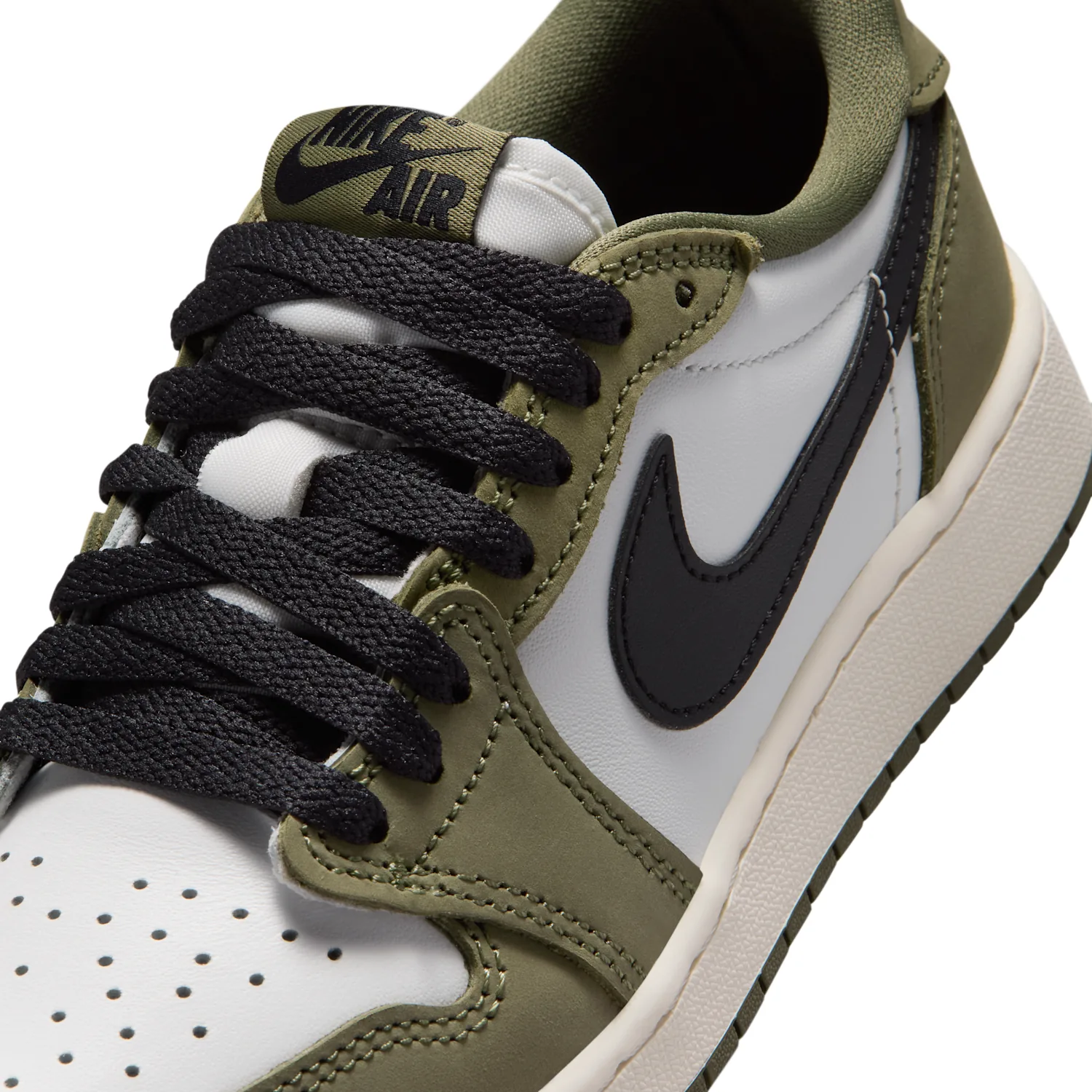Air Jordan 1 Retro Low "Medium Olive and Summit White" image 7