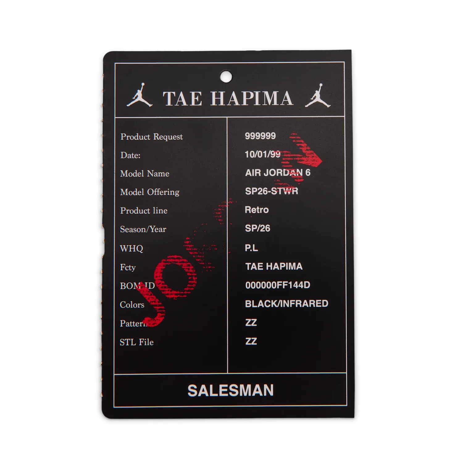 Air Jordan 6 Retro "Infrared Salesman" image 9