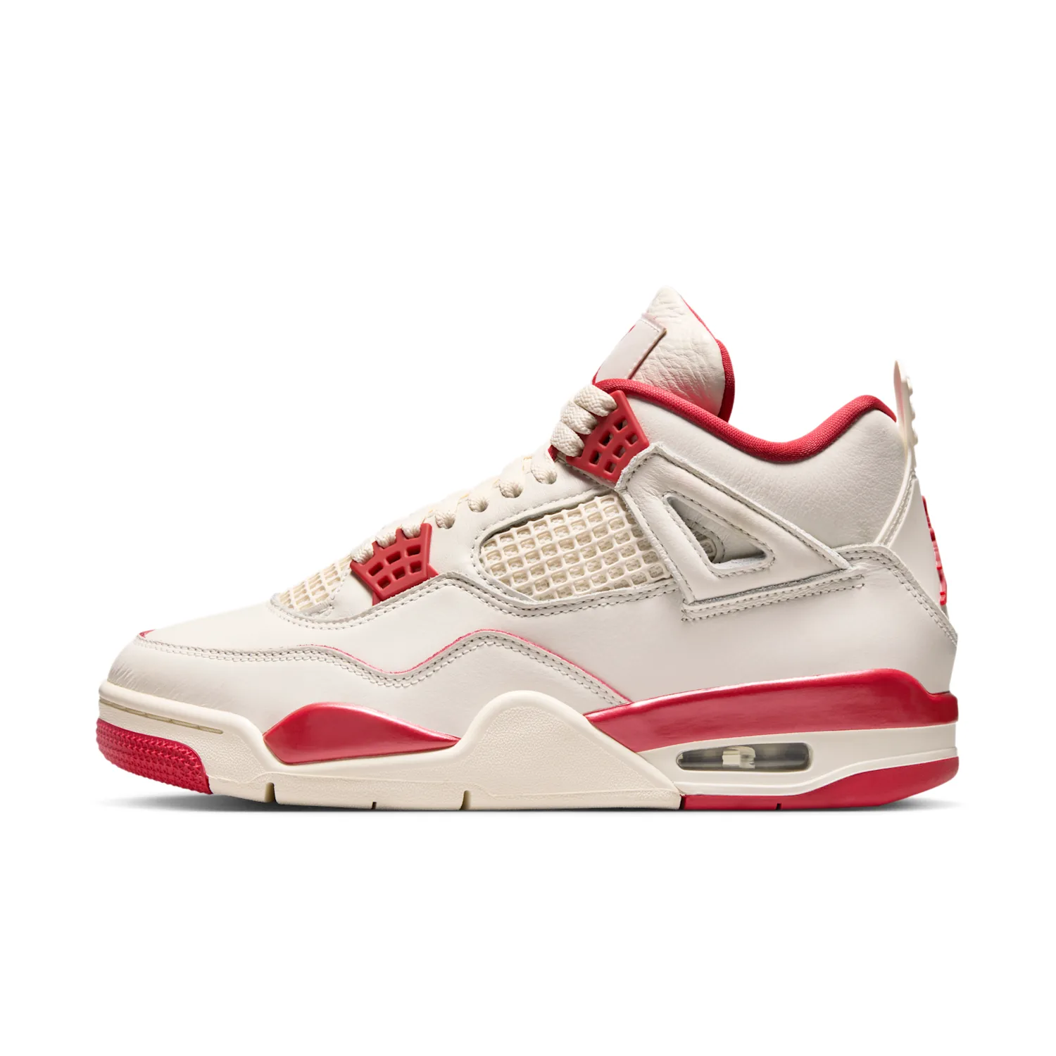 Air Jordan 4 Retro "Pale Ivory and Tough Red"