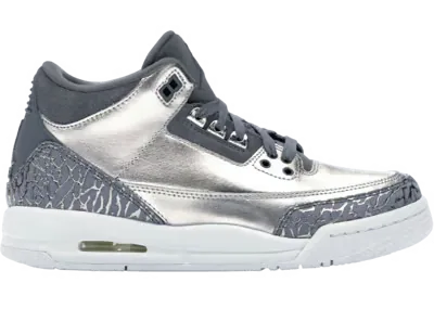 Jordan 3 Retro Premium Heiress Metallic Silver (GS)
