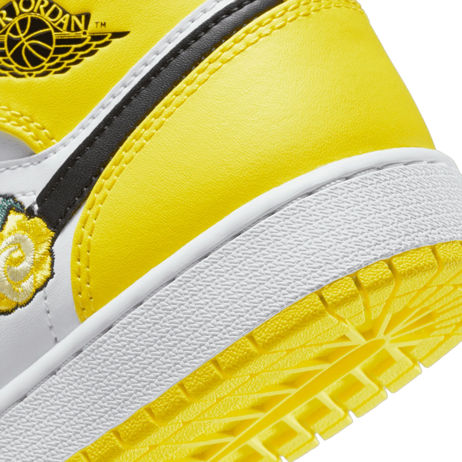 Jordan 1 Mid Dynamic Yellow Floral (GS) image 7