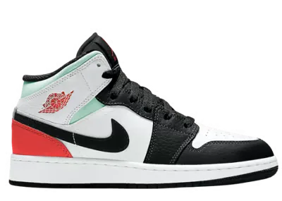 Jordan 1 Mid SE White Black Red Spruce (GS)