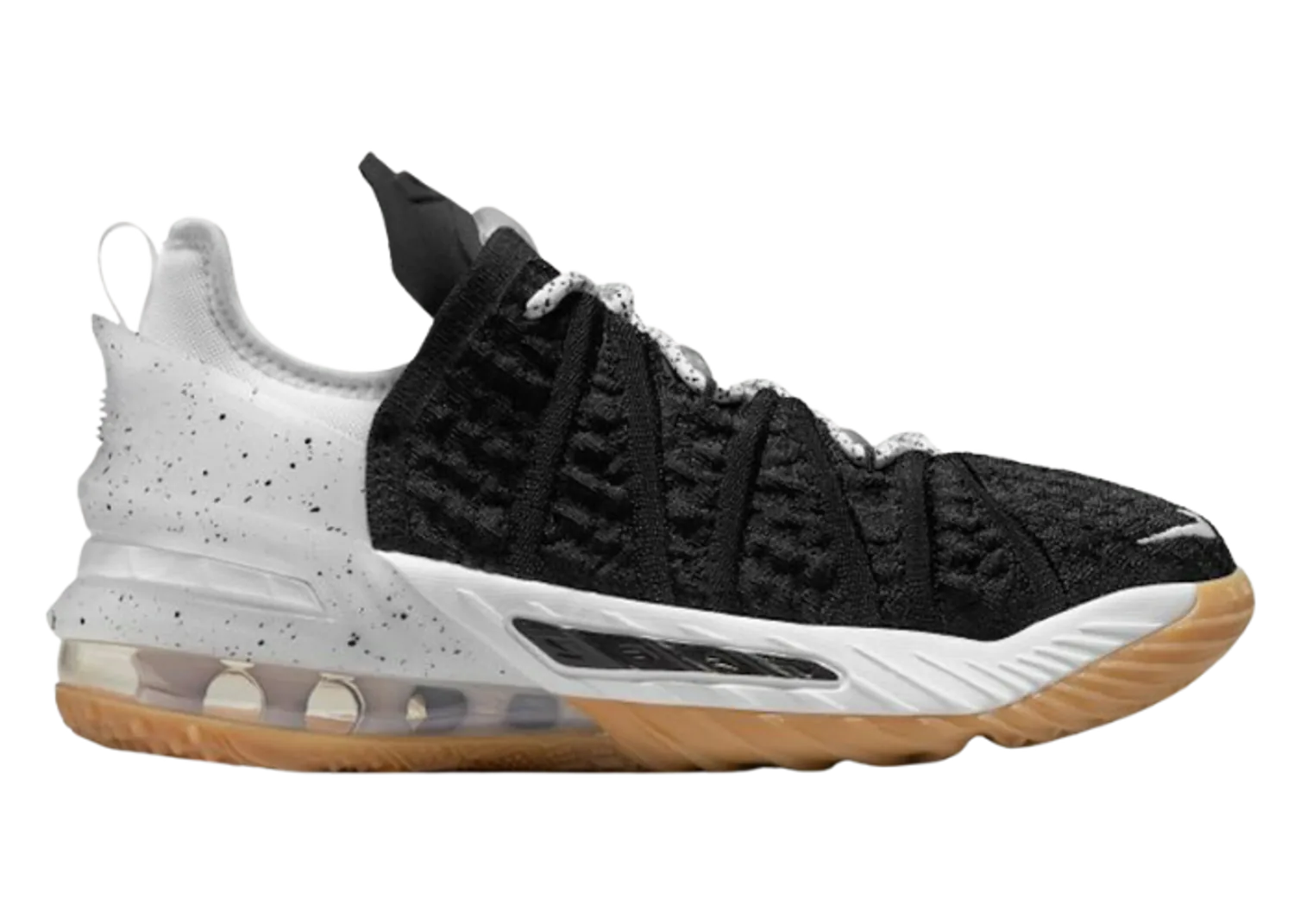Nike LeBron 18 Black White Gum (GS)