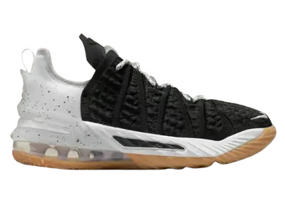 Nike LeBron 18 Black White Gum (GS)