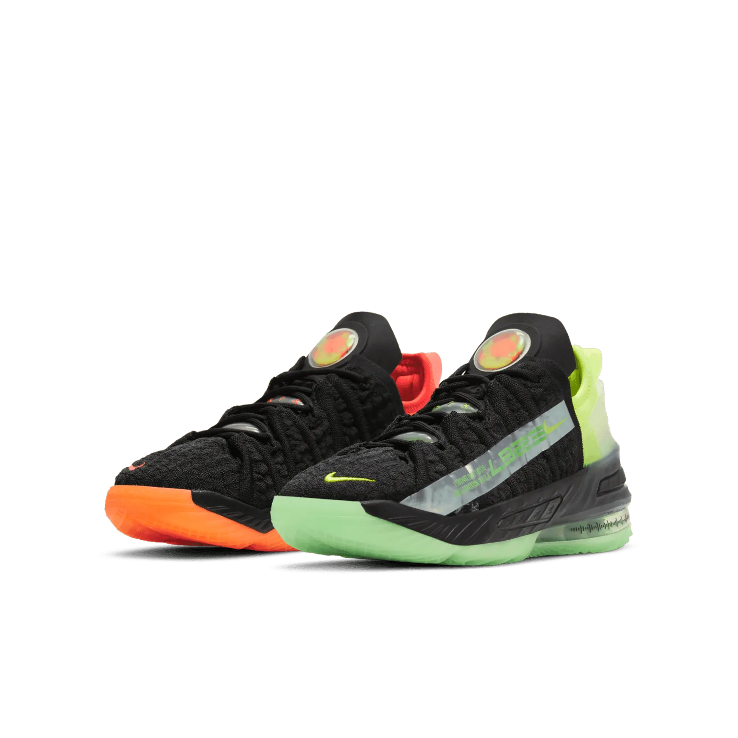 Nike LeBron 18 Black Crimson Volt (GS) image 4