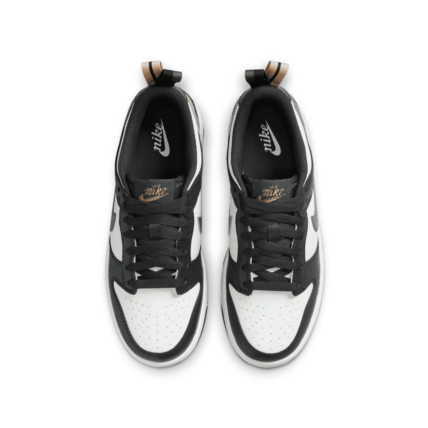 Nike Dunk Low Black White Metallic (GS) image 3