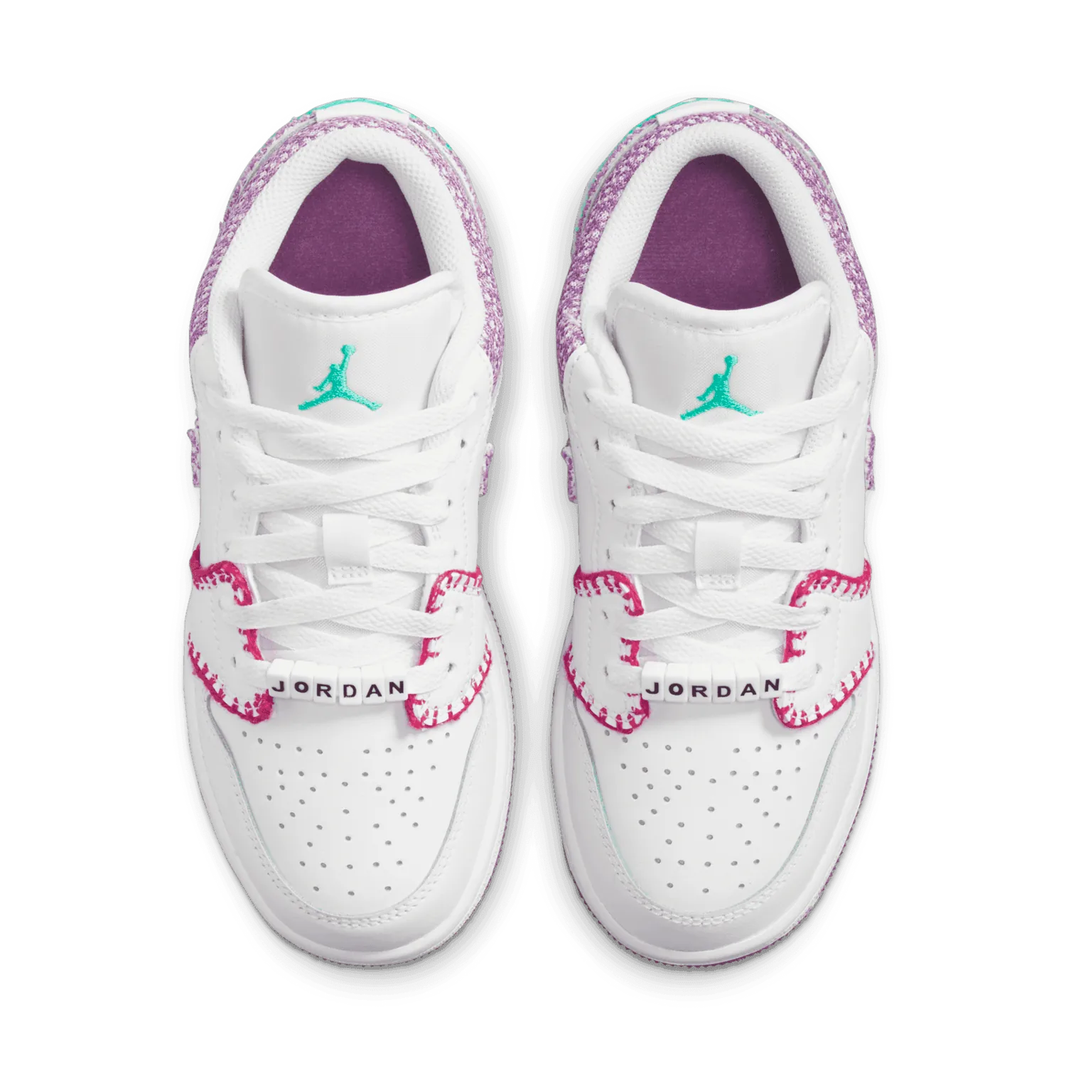 Jordan 1 Low White Light Bordeuax (GS) image 3