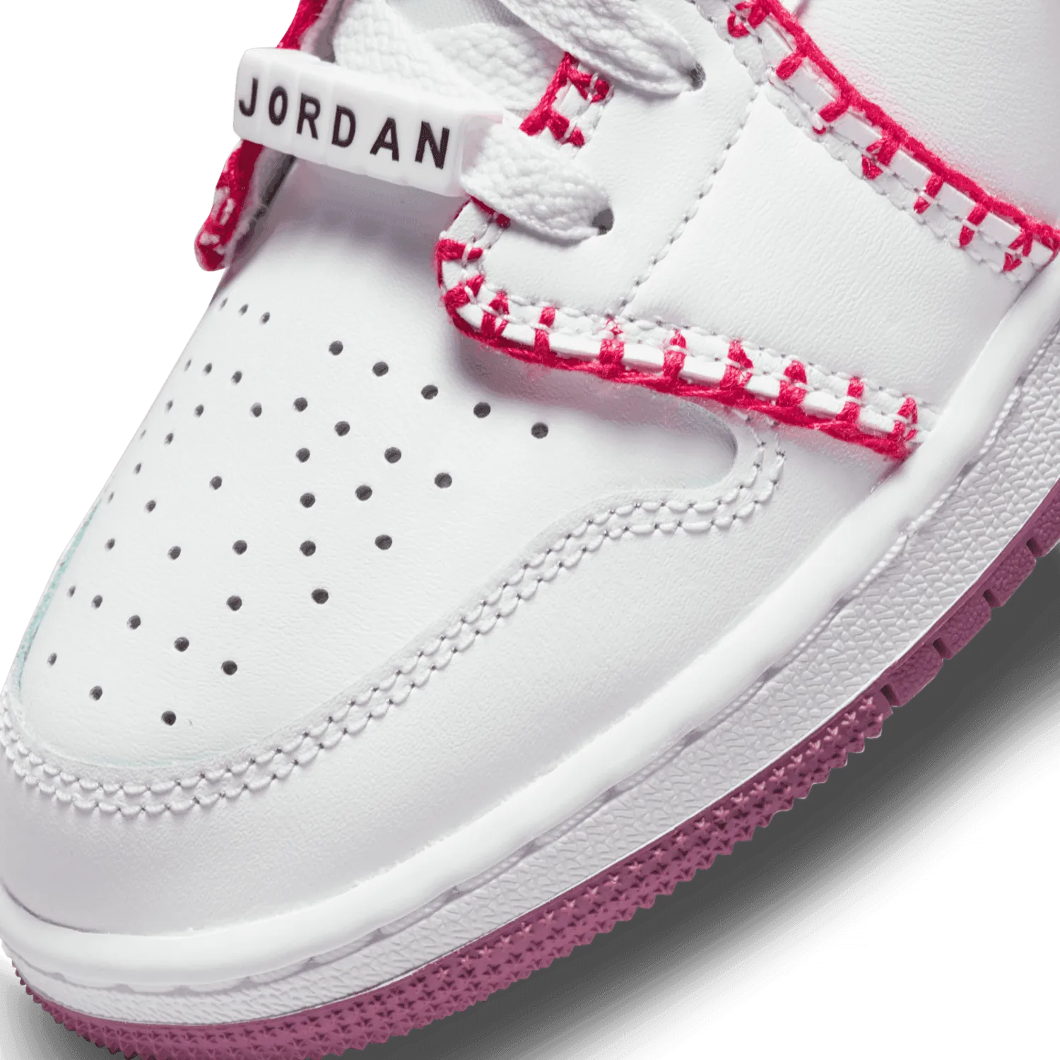 Jordan 1 Low White Light Bordeuax (GS) image 6