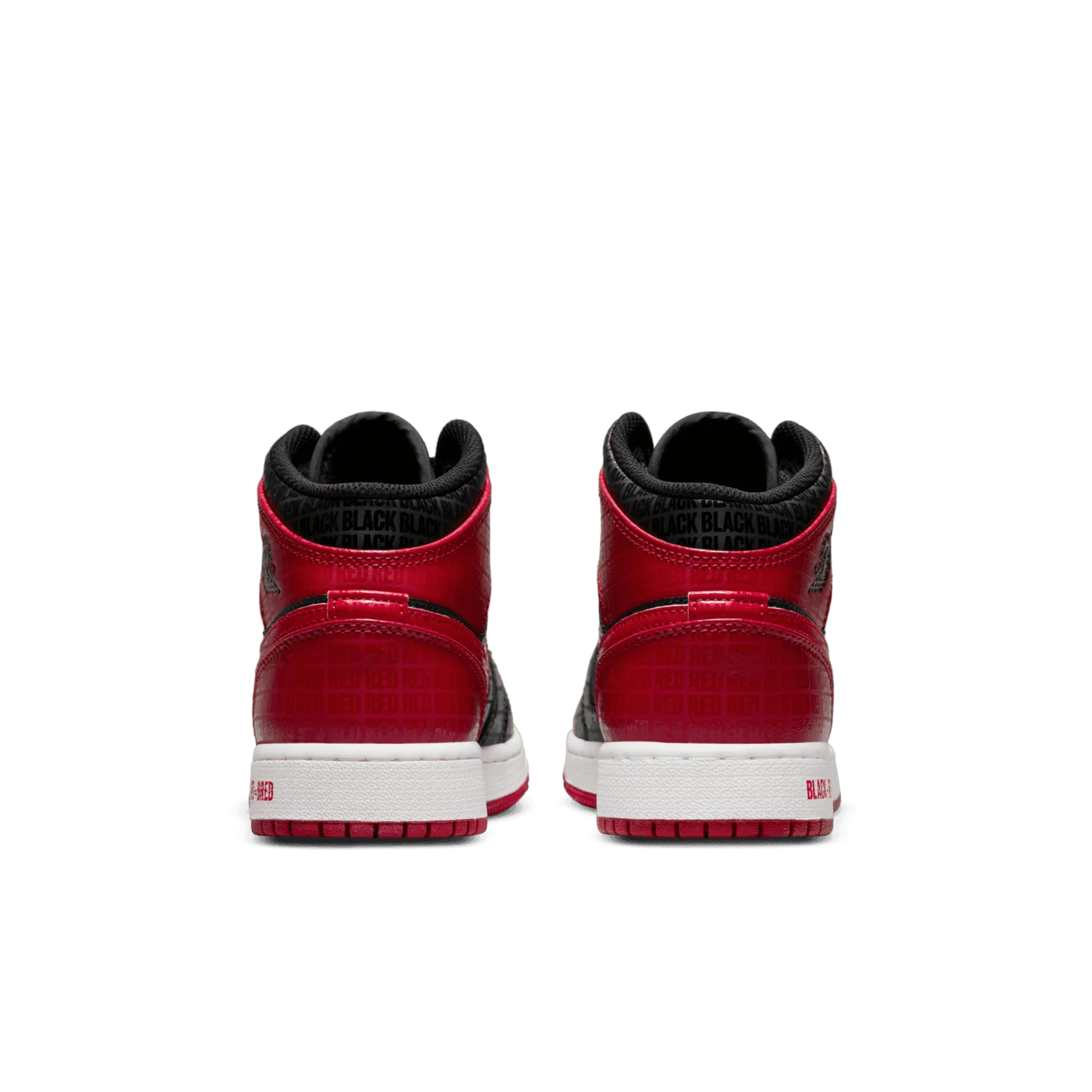 Jordan 1 Mid SS Black+Red=Bred (GS) image 5