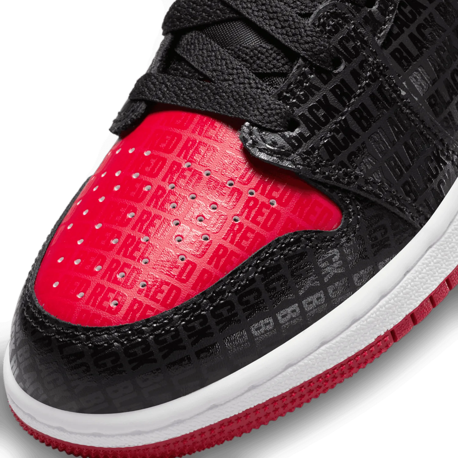 Jordan 1 Mid SS Black+Red=Bred (GS) image 6