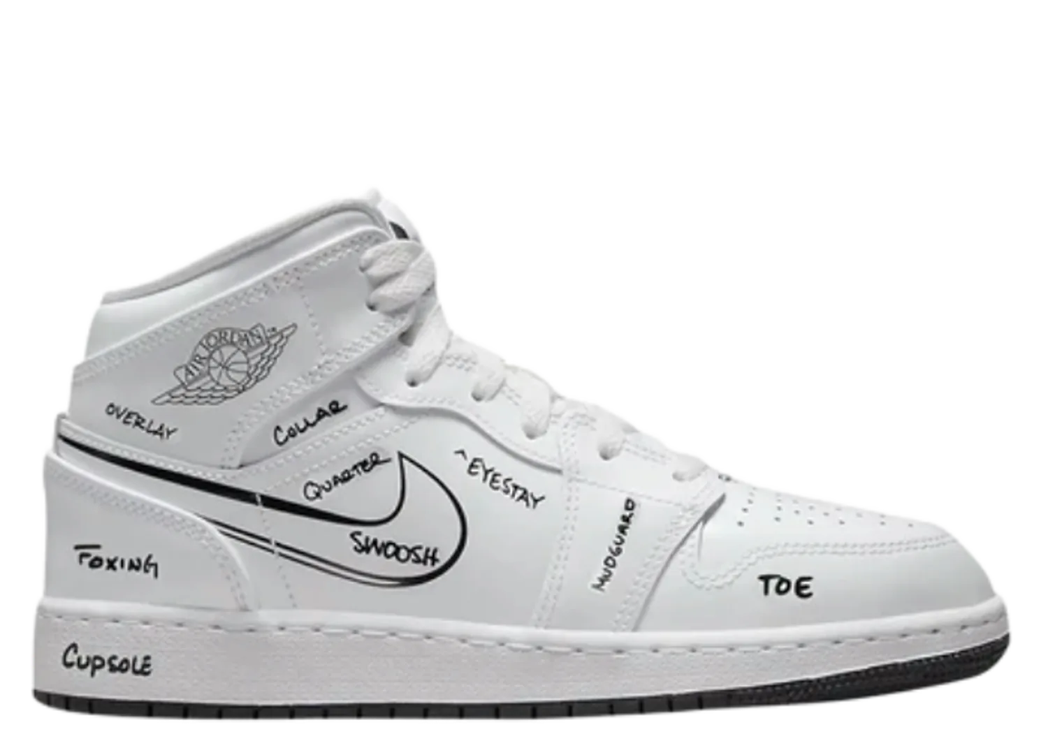 Jordan 1 Mid Schematic (GS)