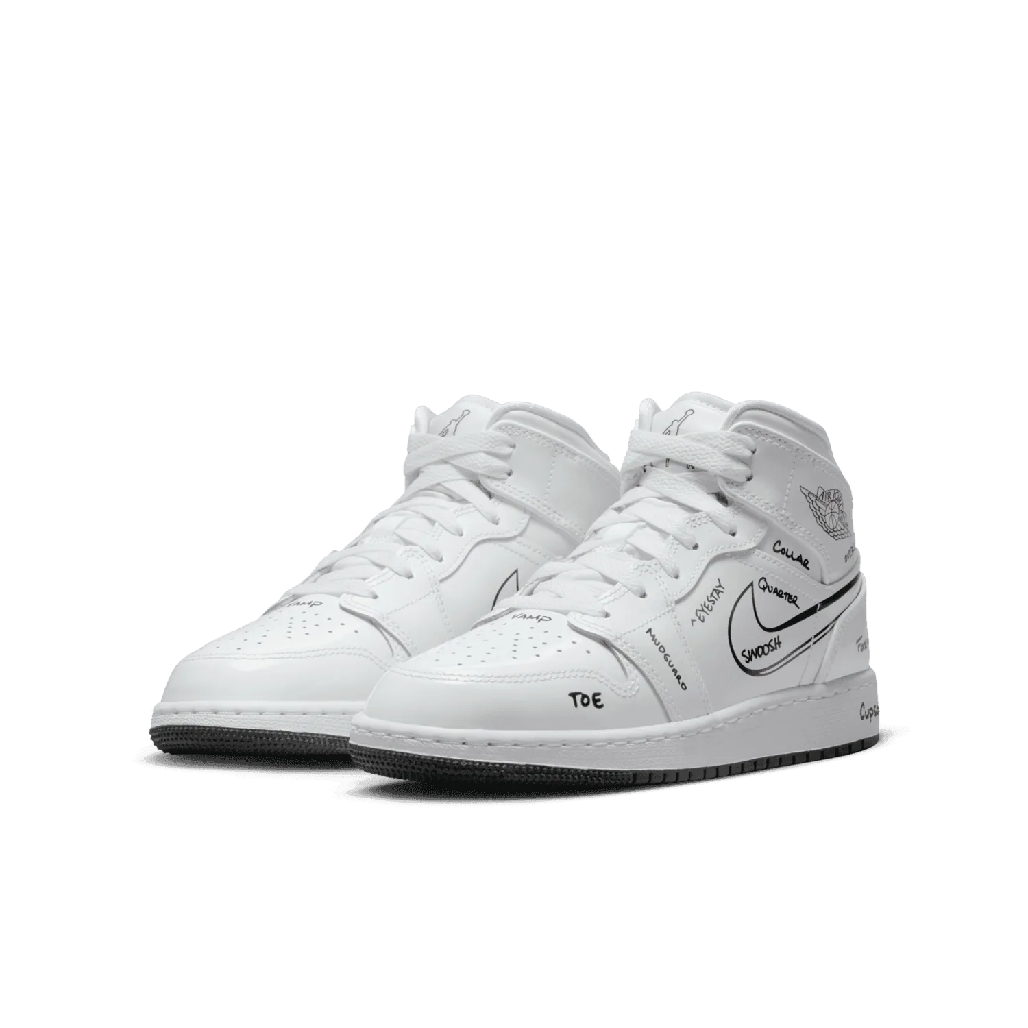 Jordan 1 Mid Schematic (GS) image 4