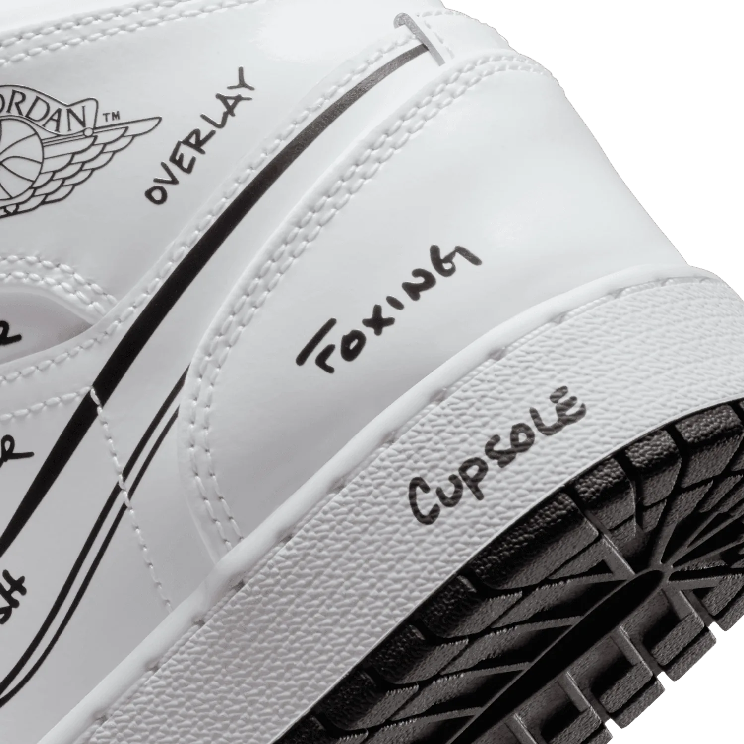 Jordan 1 Mid Schematic (GS) image 7