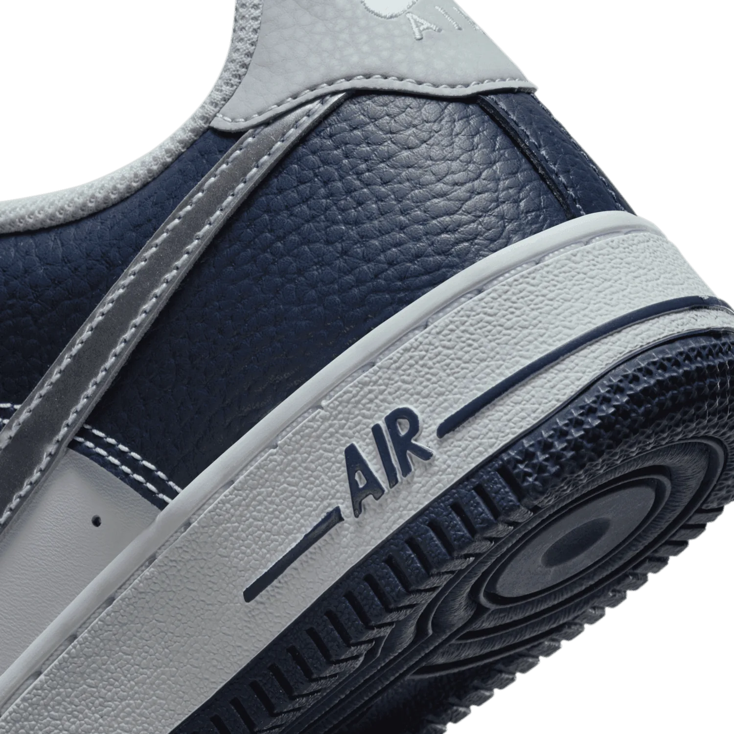 Nike Air Force 1 Low White Silver Navy (GS) image 7