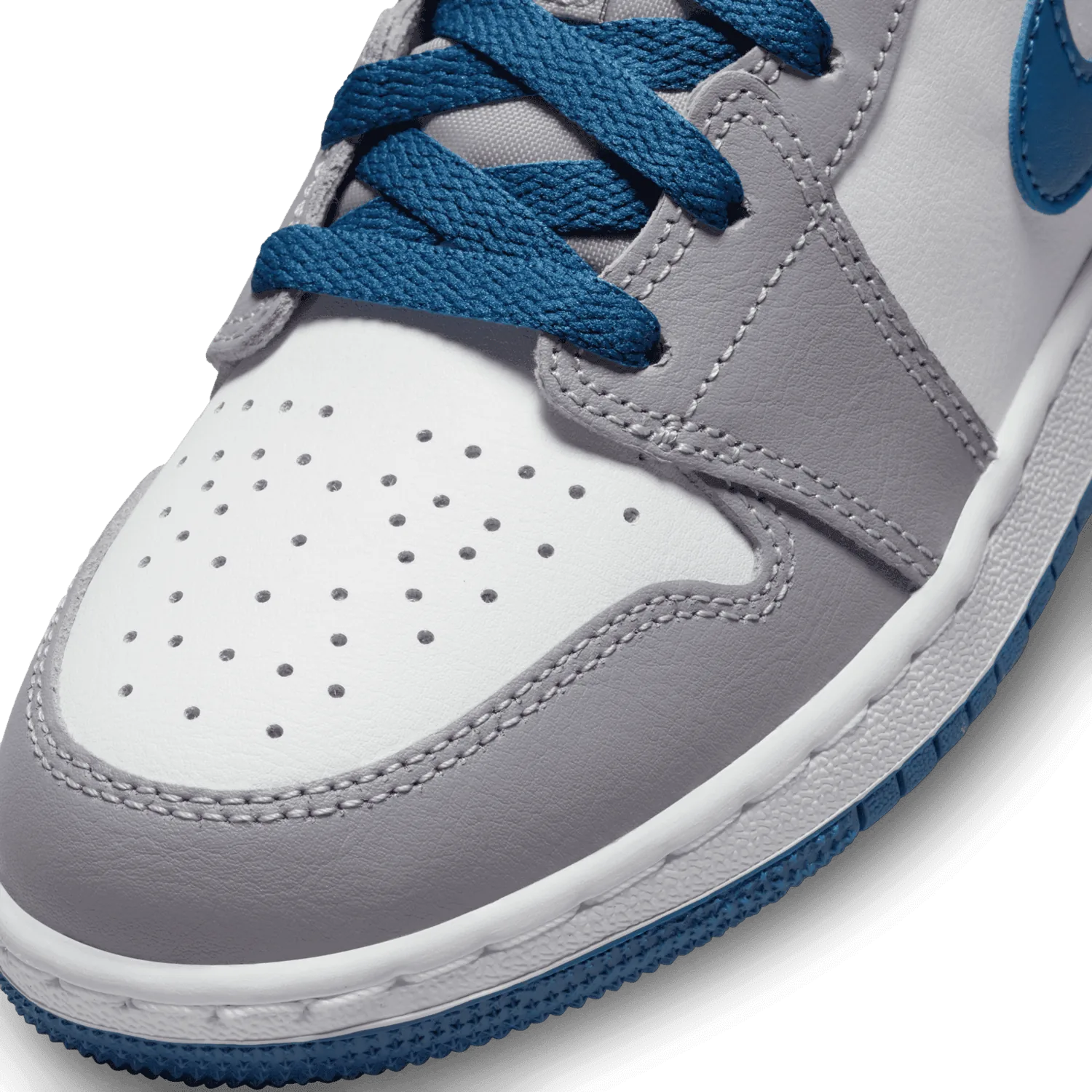 Air Jordan 1 Mid True Blue (GS) image 6