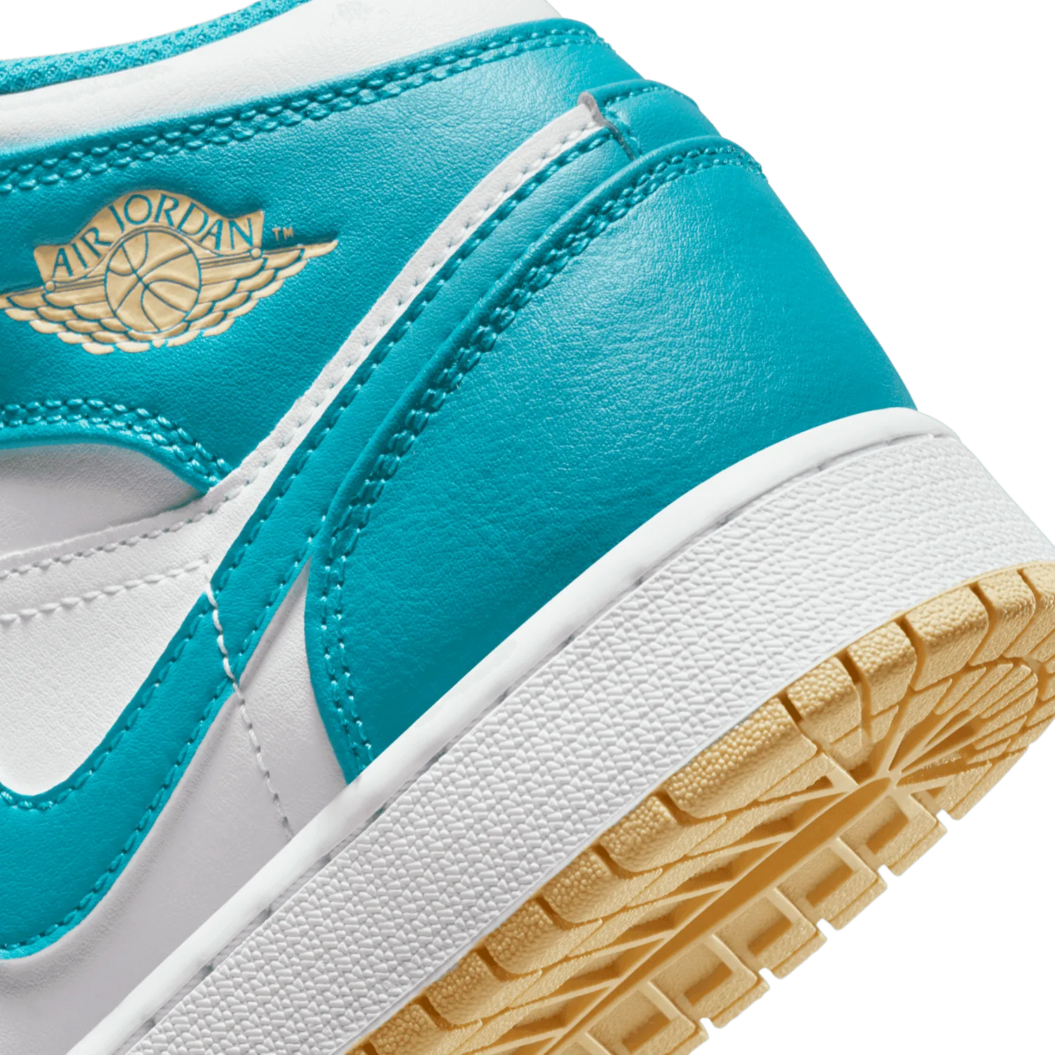 Air Jordan 1 Mid Aquatone Celestial Gold (GS) image 7