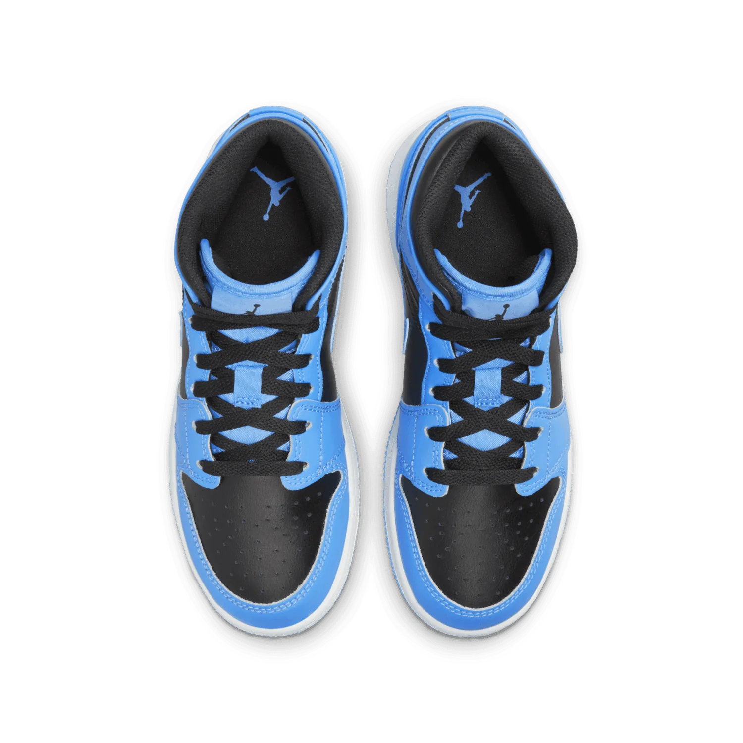 Air Jordan 1 Mid Black University Blue (GS) image 3