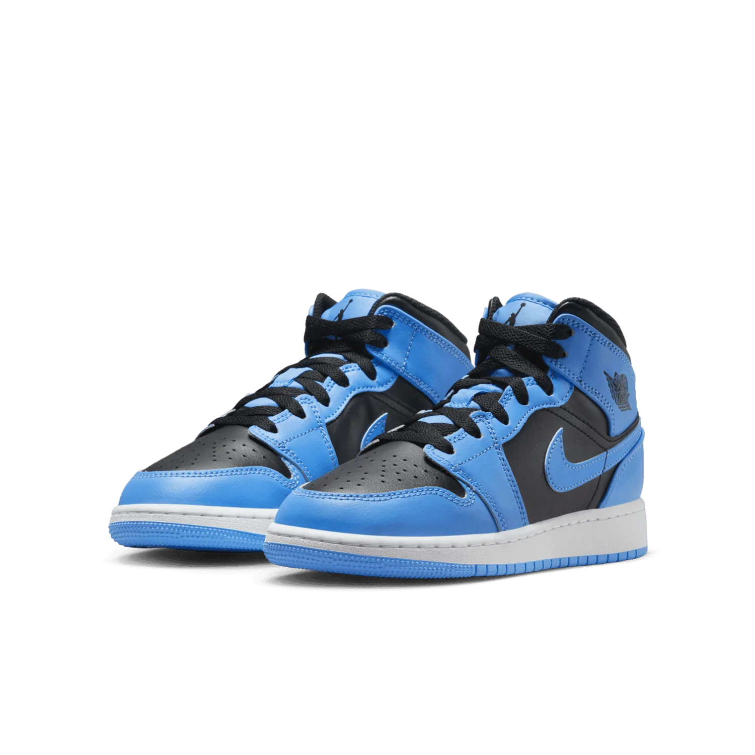 Air Jordan 1 Mid Black University Blue (GS) image 4