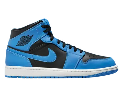 Air Jordan 1 Mid Black University Blue (GS)