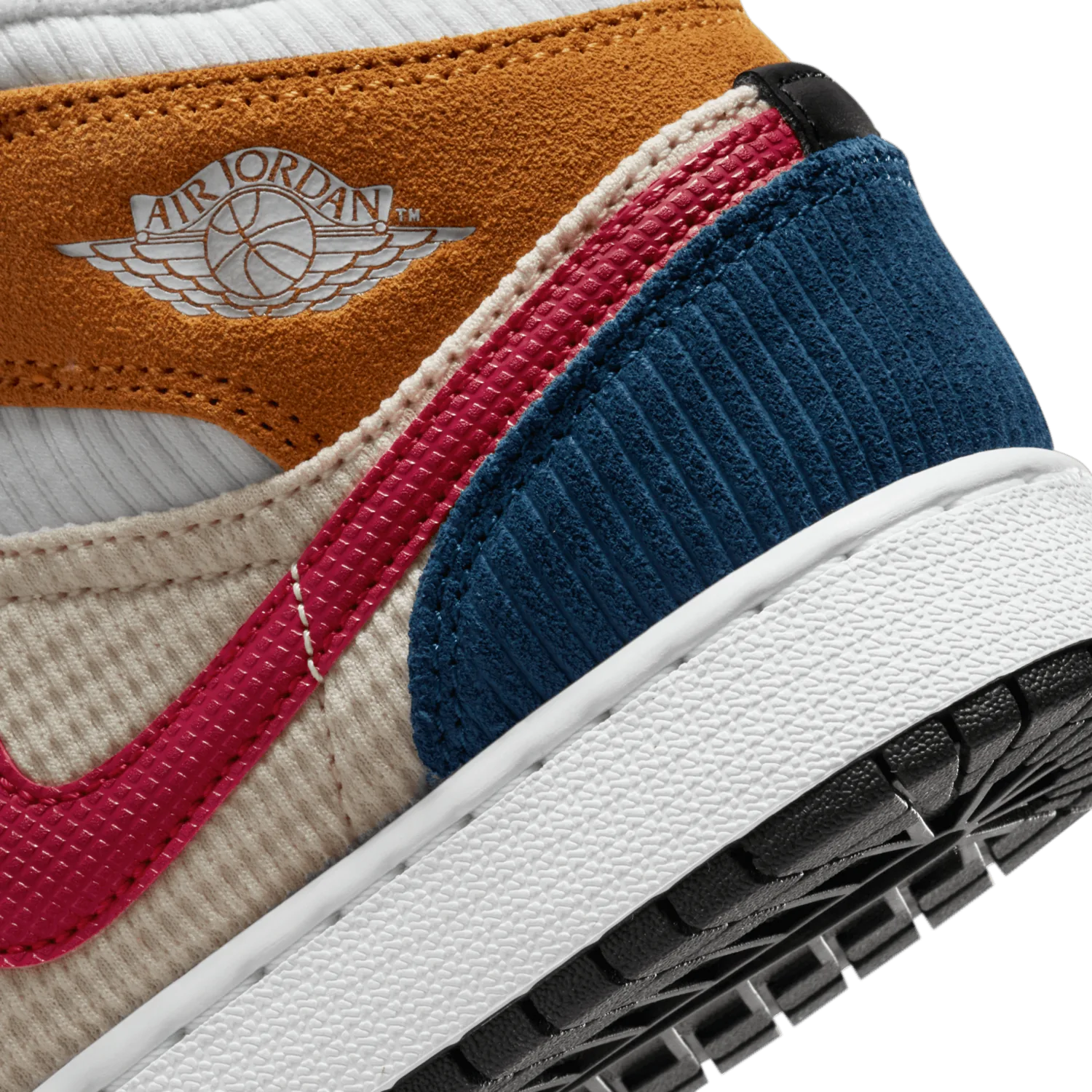 Air Jordan 1 Mid SE Patchwork (GS) image 7