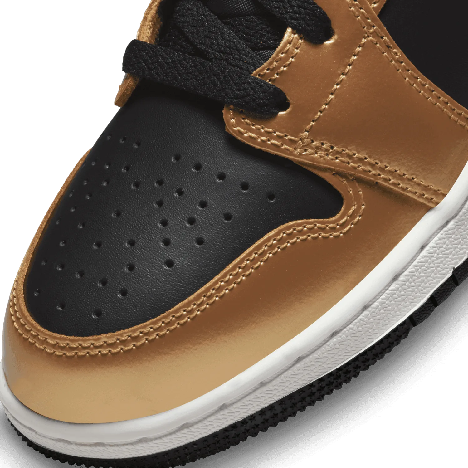 Jordan 1 Mid SE Glitter Black Metallic Gold (GS) image 6