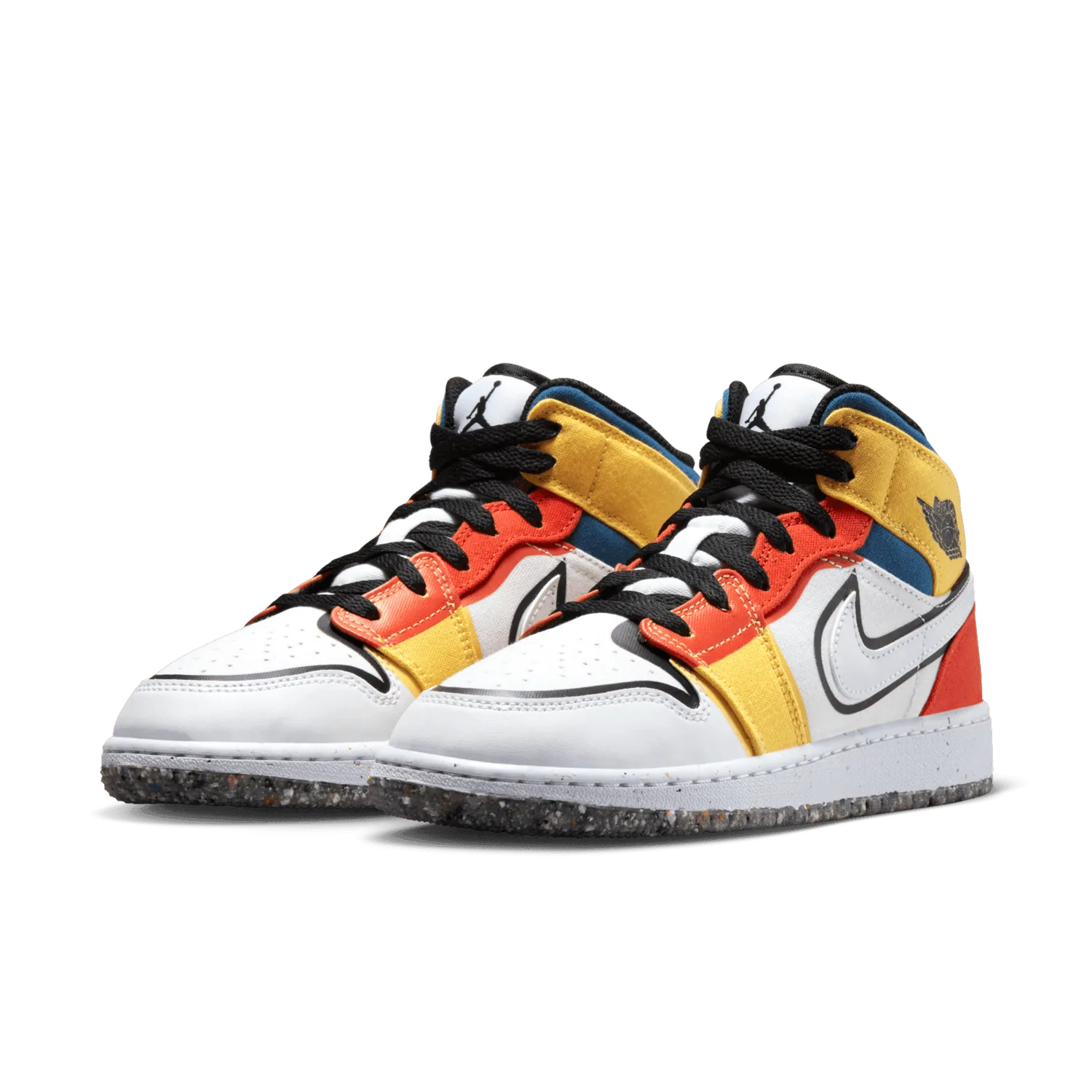 Air Jordan 1 Mid SE Multi-Color Canvas (GS) image 4