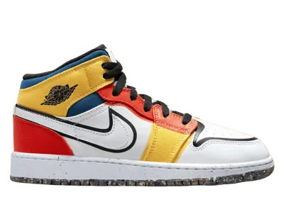 Air Jordan 1 Mid SE Multi-Color Canvas (GS)