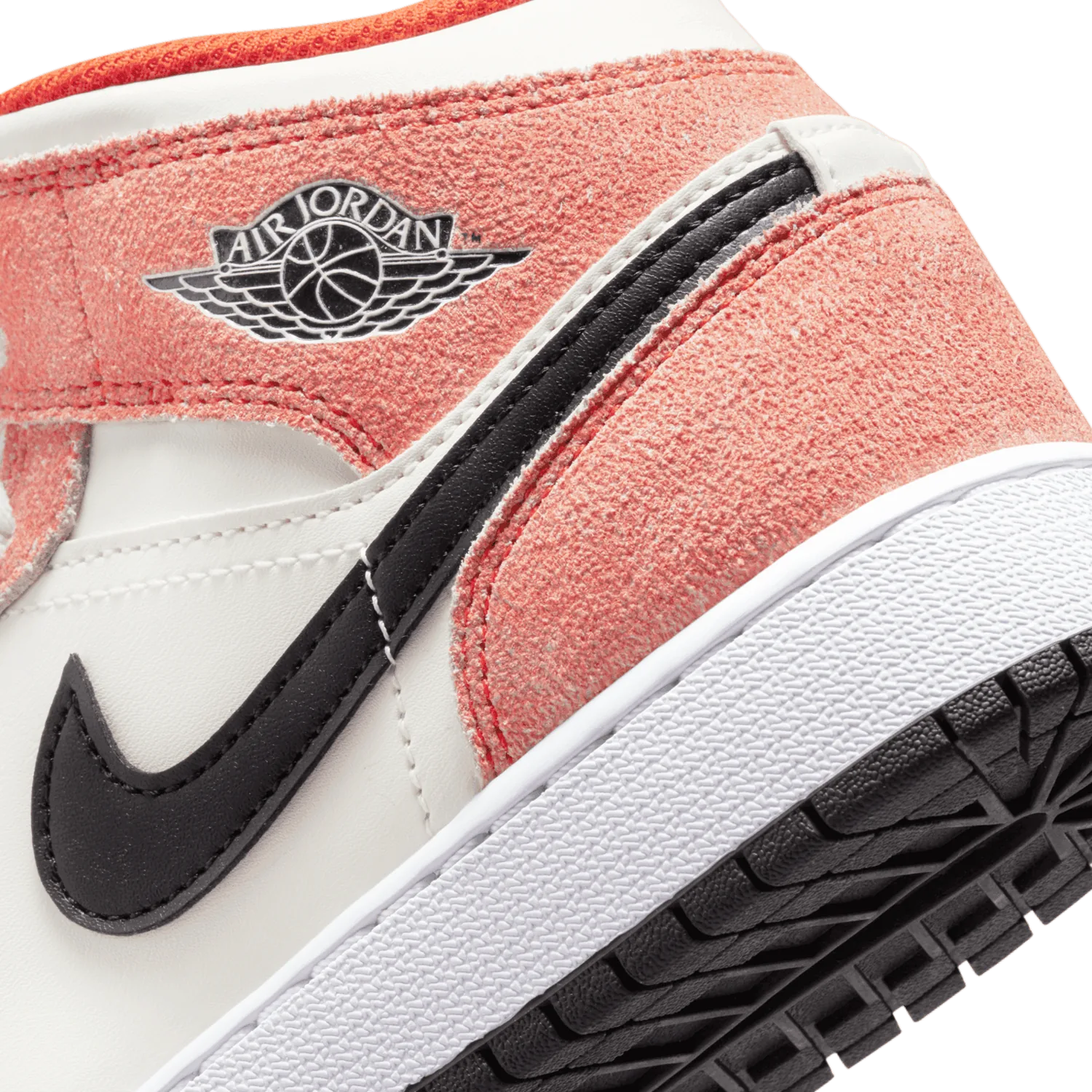 Air Jordan 1 Mid Orange Suede (GS) image 7