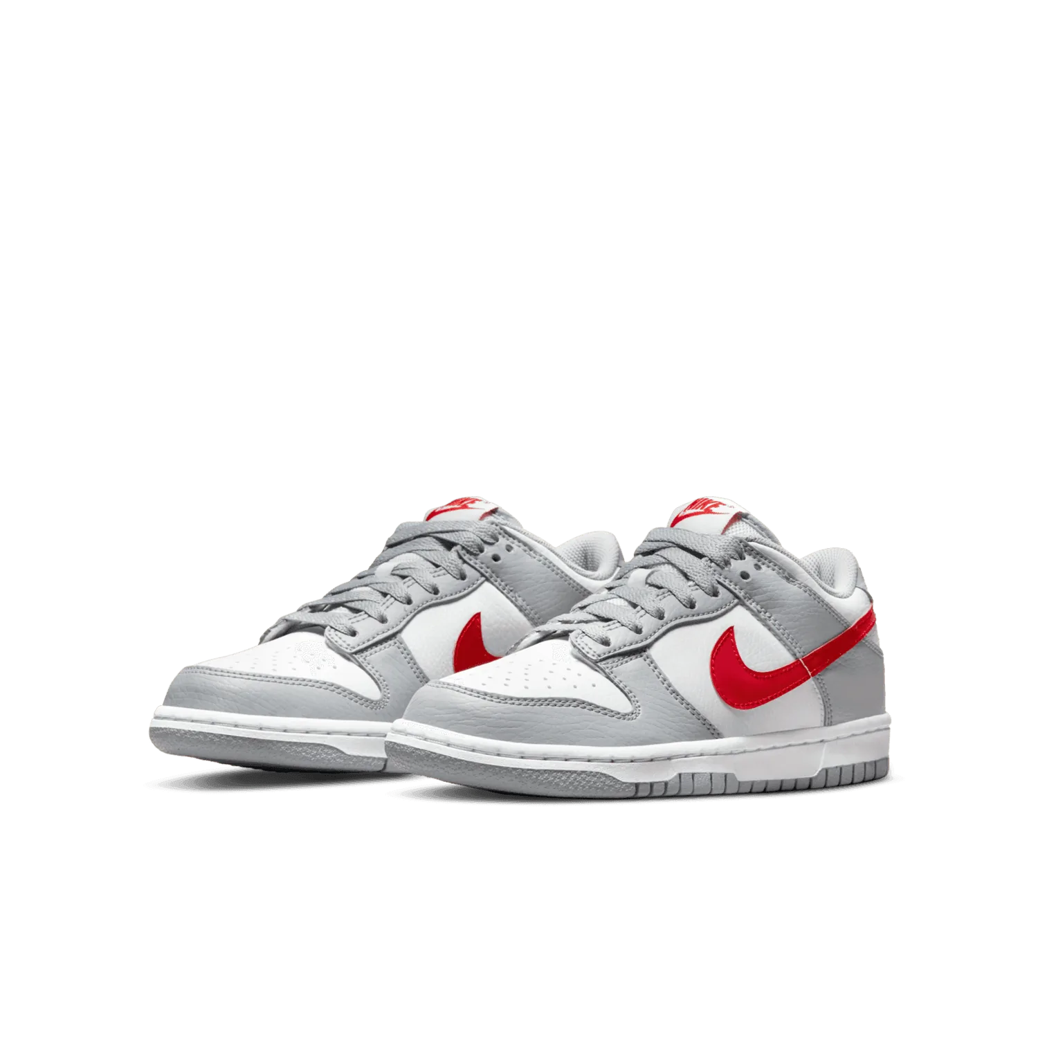 Nike Dunk Low White Grey Red (GS) image 4