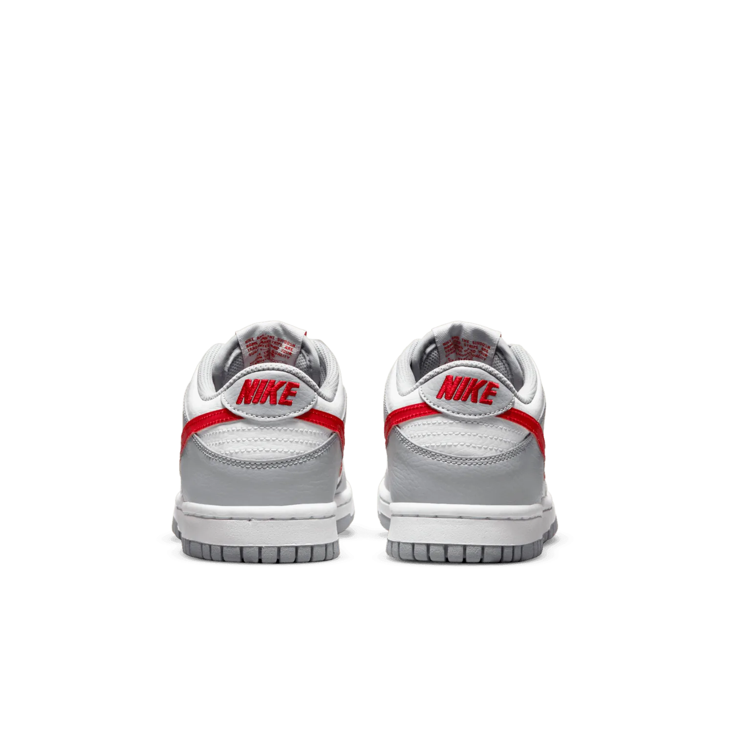 Nike Dunk Low White Grey Red (GS) image 5