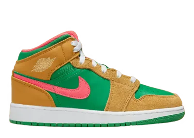 Air Jordan 1 Mid SE Wheat Watermelon (GS)