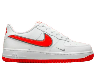 Nike Air Force 1 Low White Habanero Red (GS)