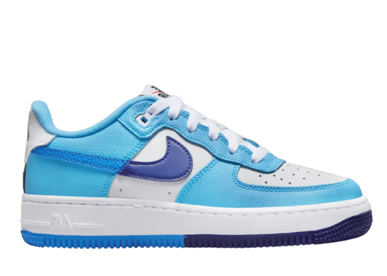 Nike Air Force 1 Low Split Light Photo Blue Deep Royal Blue (GS)