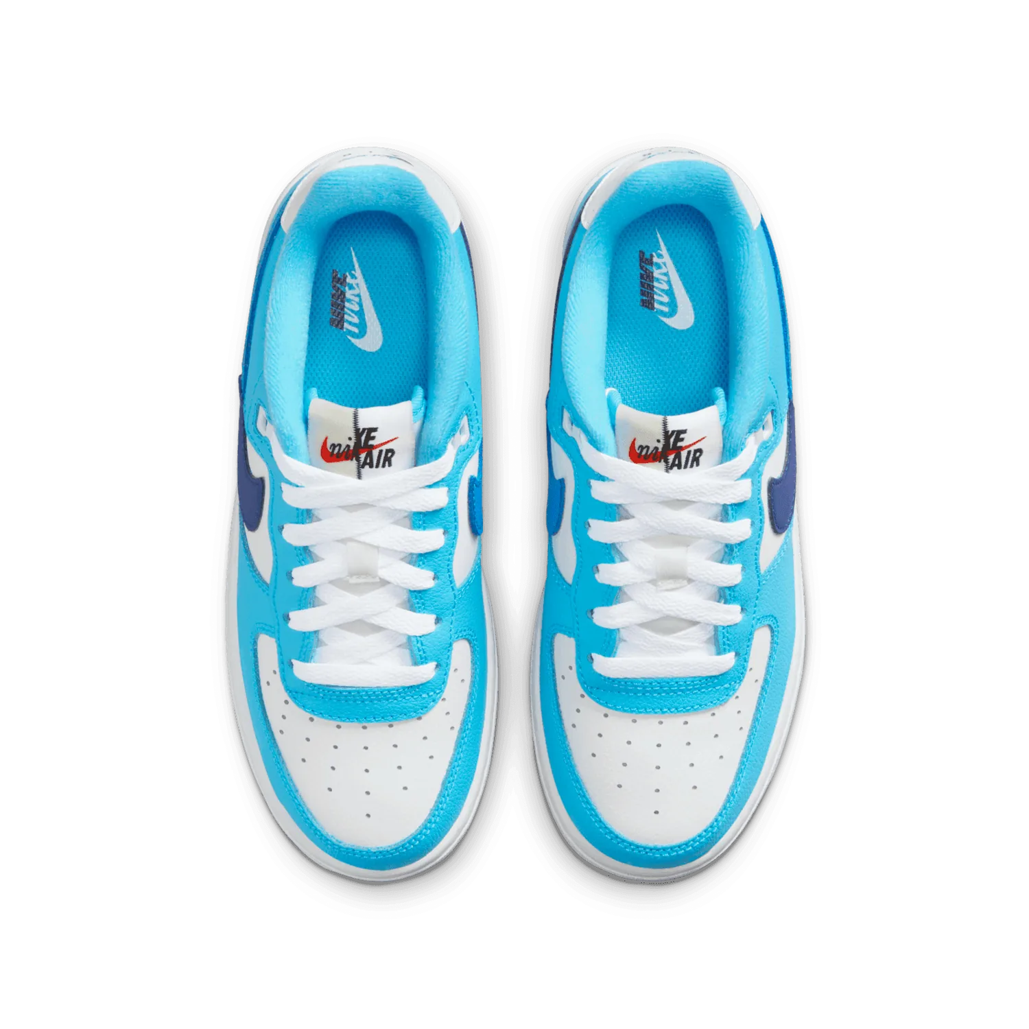 Nike Air Force 1 Low Split Light Photo Blue Deep Royal Blue (GS) image 3