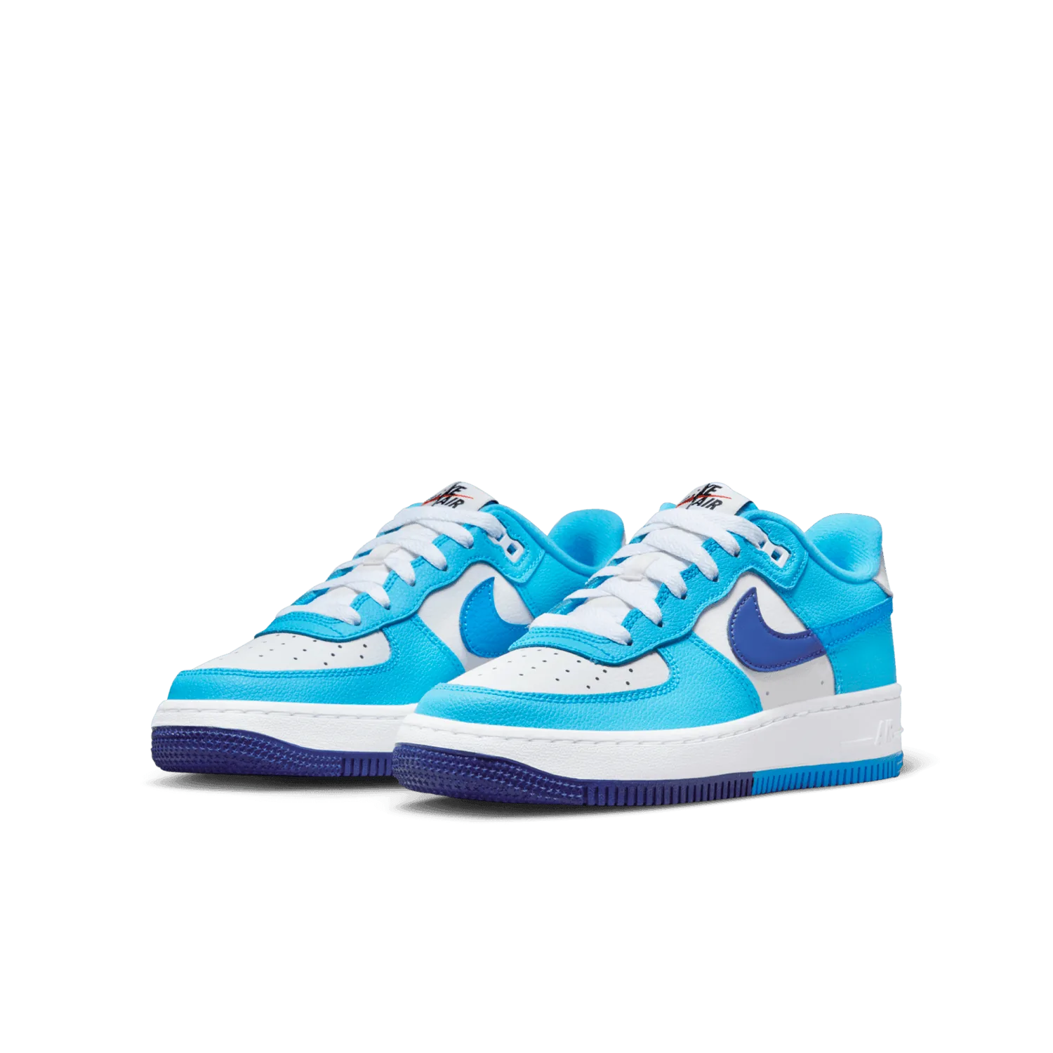 Nike Air Force 1 Low Split Light Photo Blue Deep Royal Blue (GS) image 4