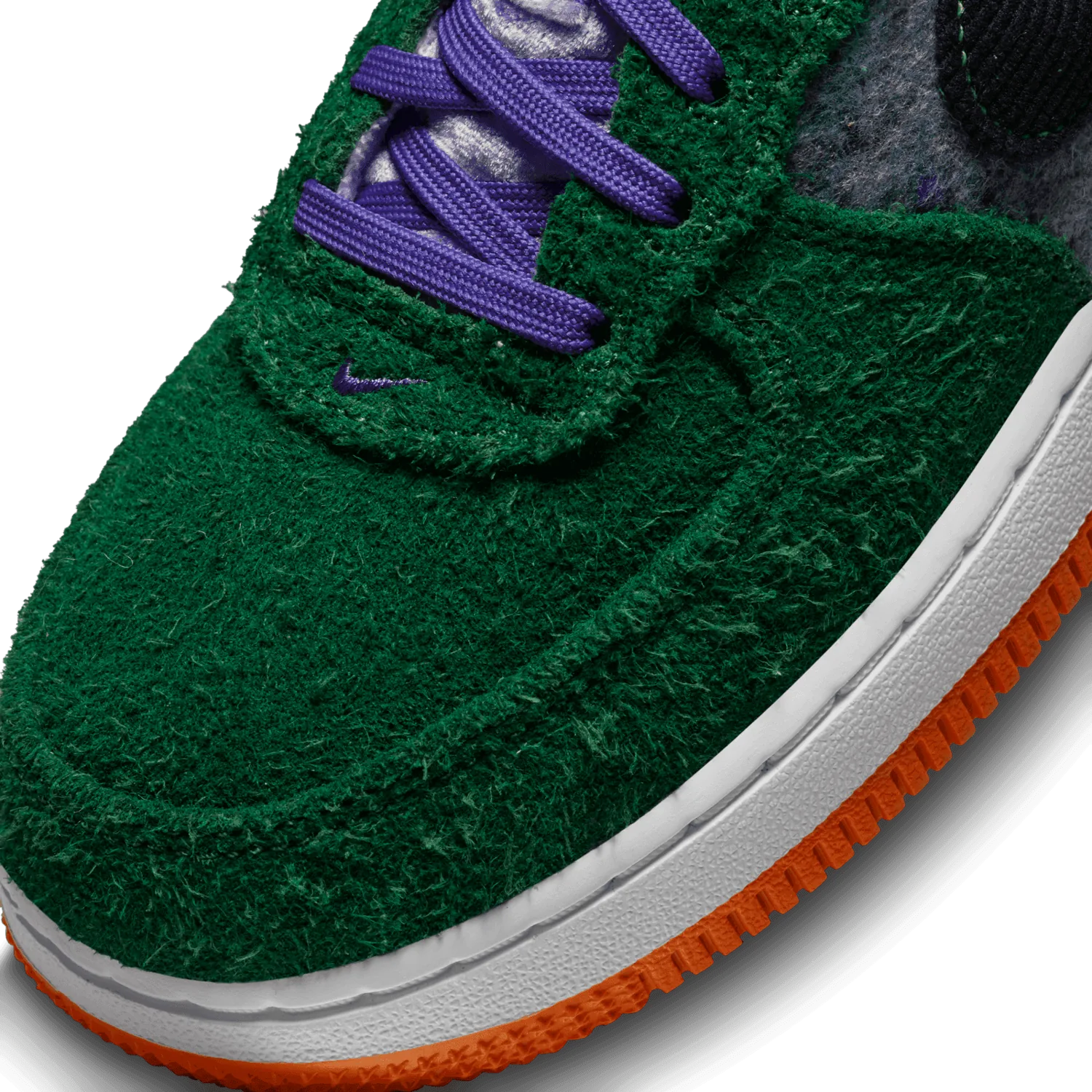 Nike Air Force 1 Low Shaggy Suede Green (PS) image 6