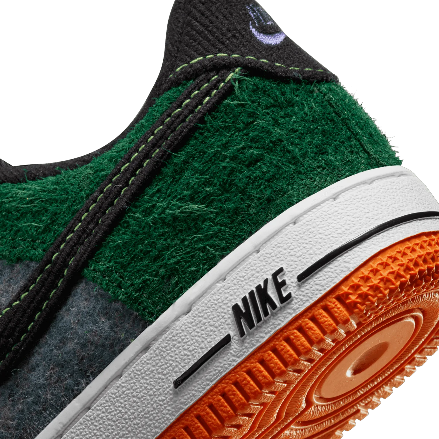 Nike Air Force 1 Low Shaggy Suede Green (PS) image 7