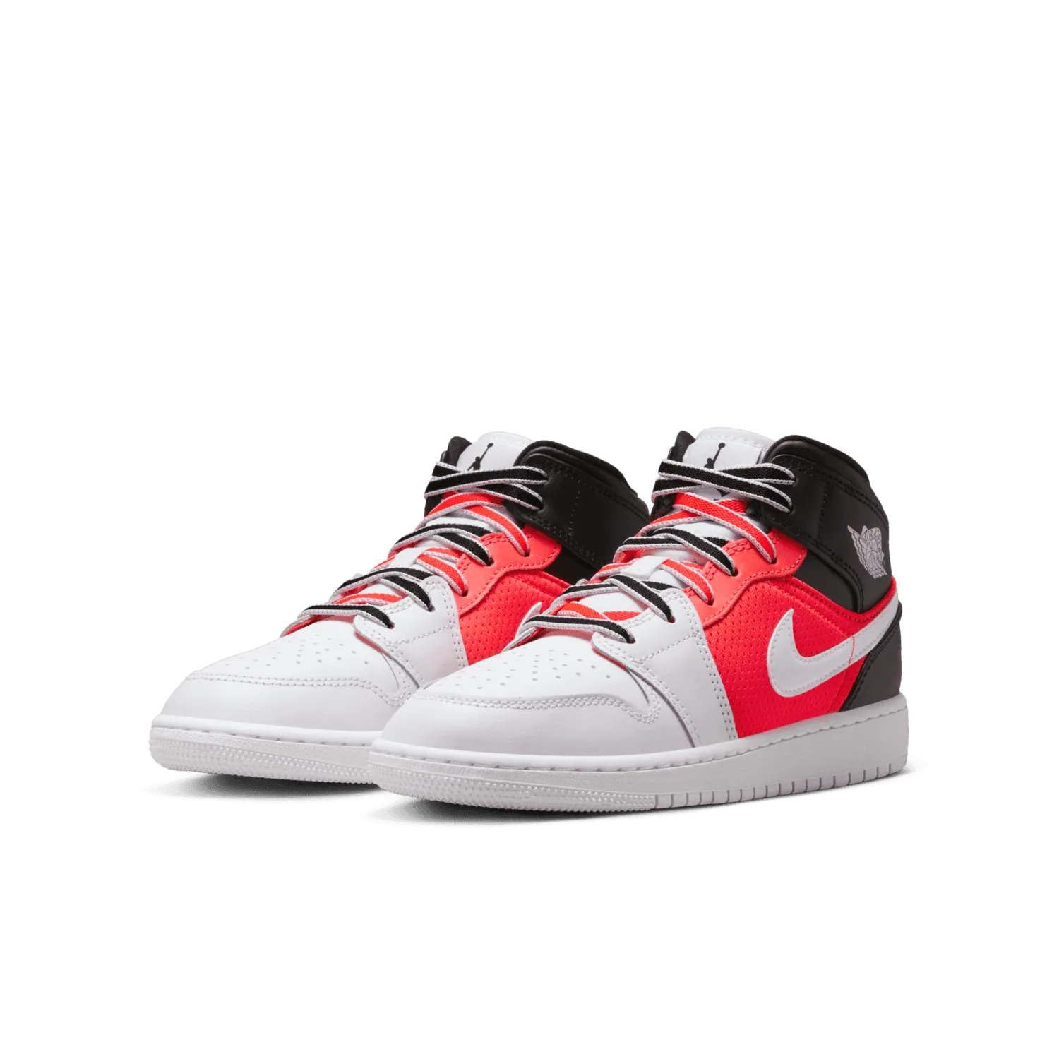 Air Jordan 1 Mid SE Black White Infrared 23 (GS) image 4