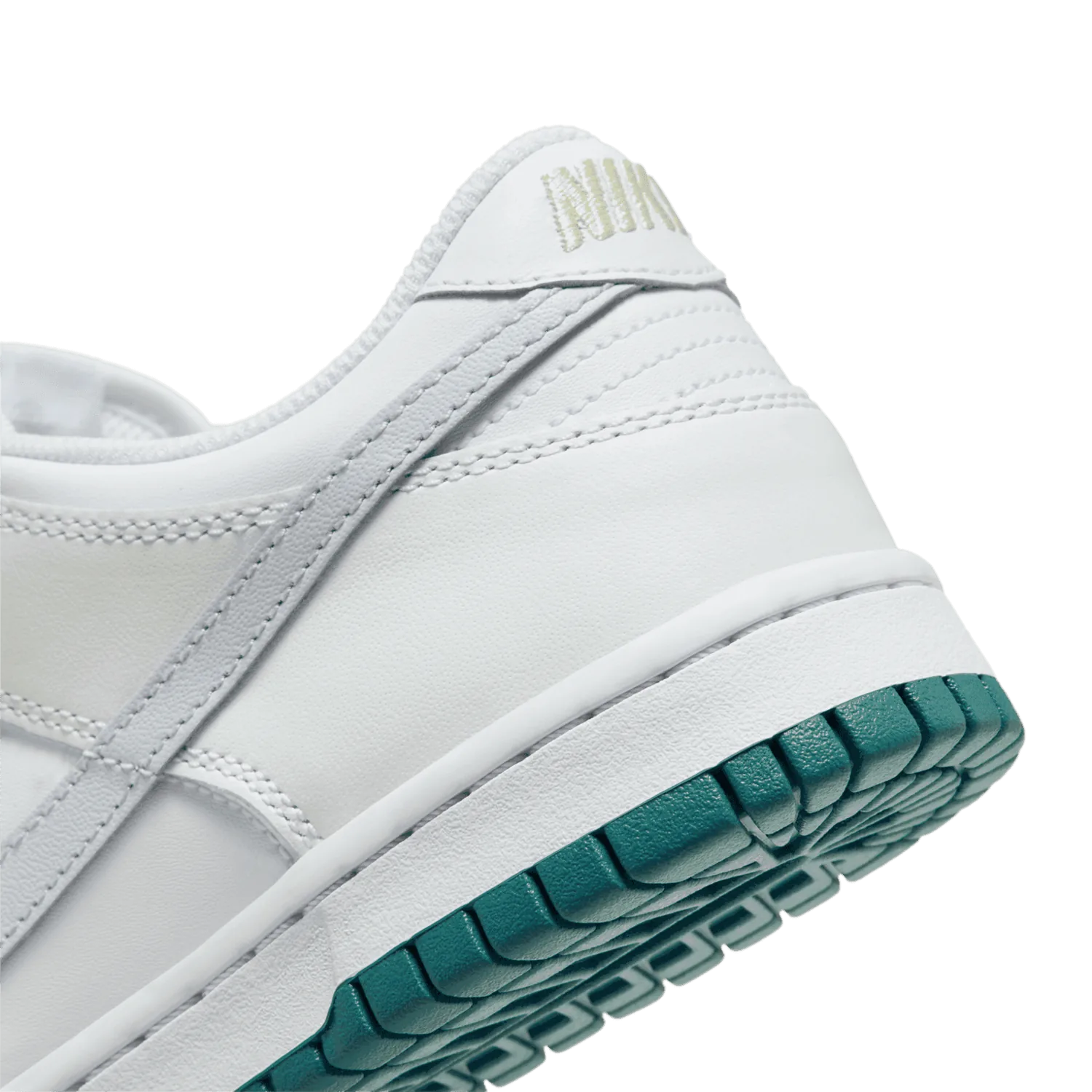 Nike Dunk Low White Silver Green (GS) image 7
