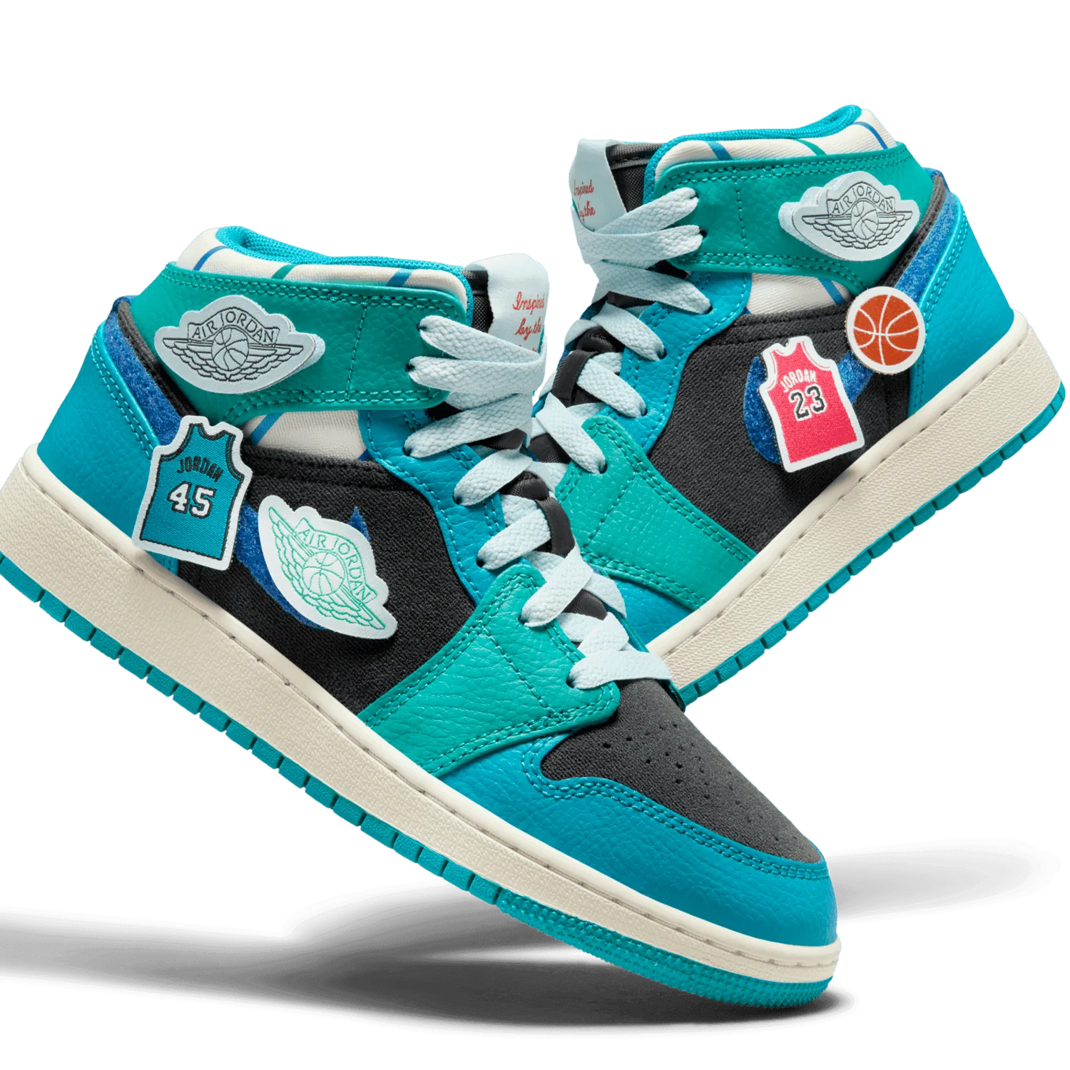 Air Jordan 1 Mid Inspired by the Greatest Aquatone (GS) image 6