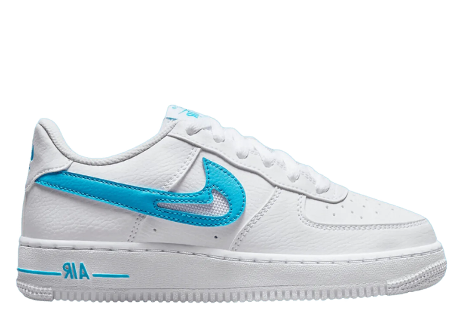 Nike Air Force 1 Low Cut-Out White Aqua (GS)