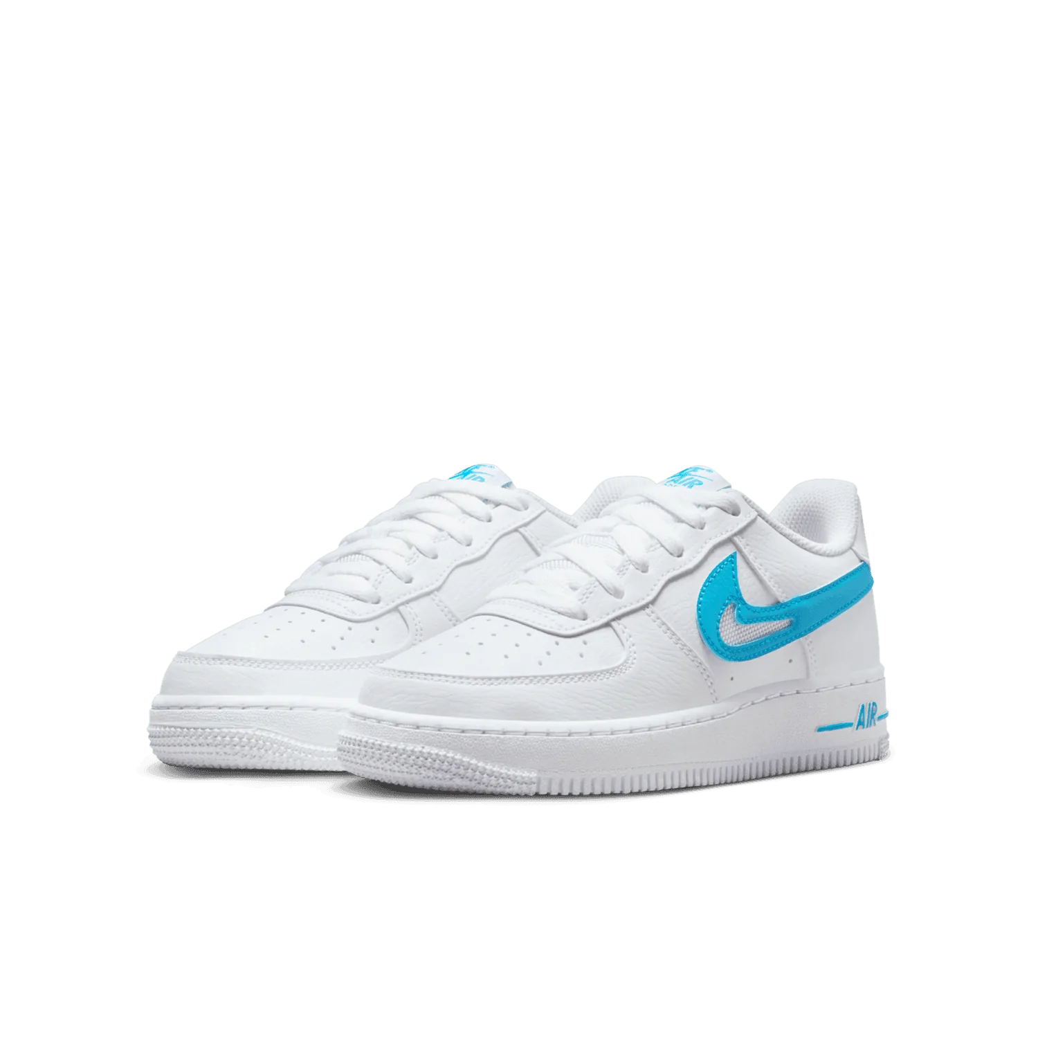 Nike Air Force 1 Low Cut-Out White Aqua (GS) image 4