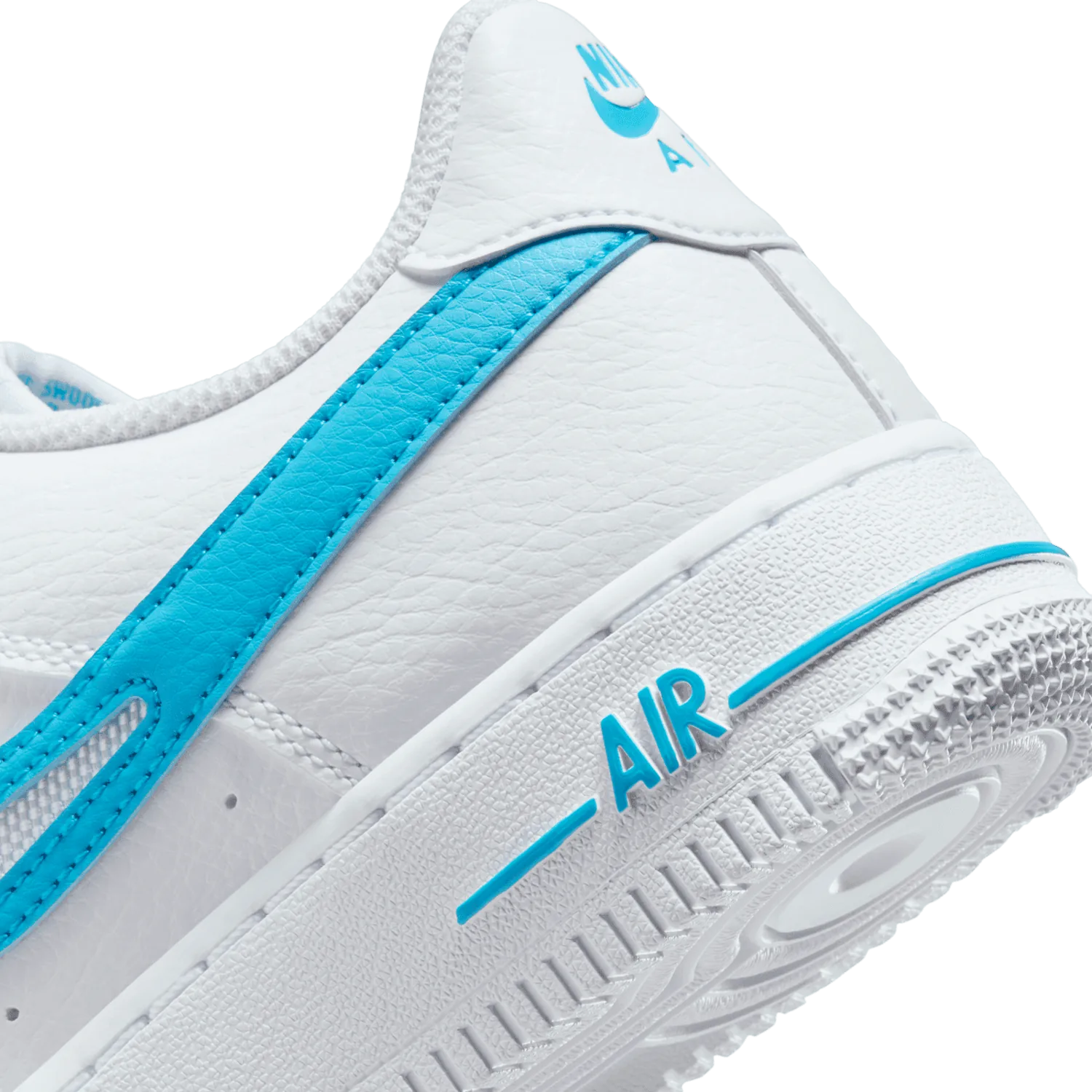 Nike Air Force 1 Low Cut-Out White Aqua (GS) image 7