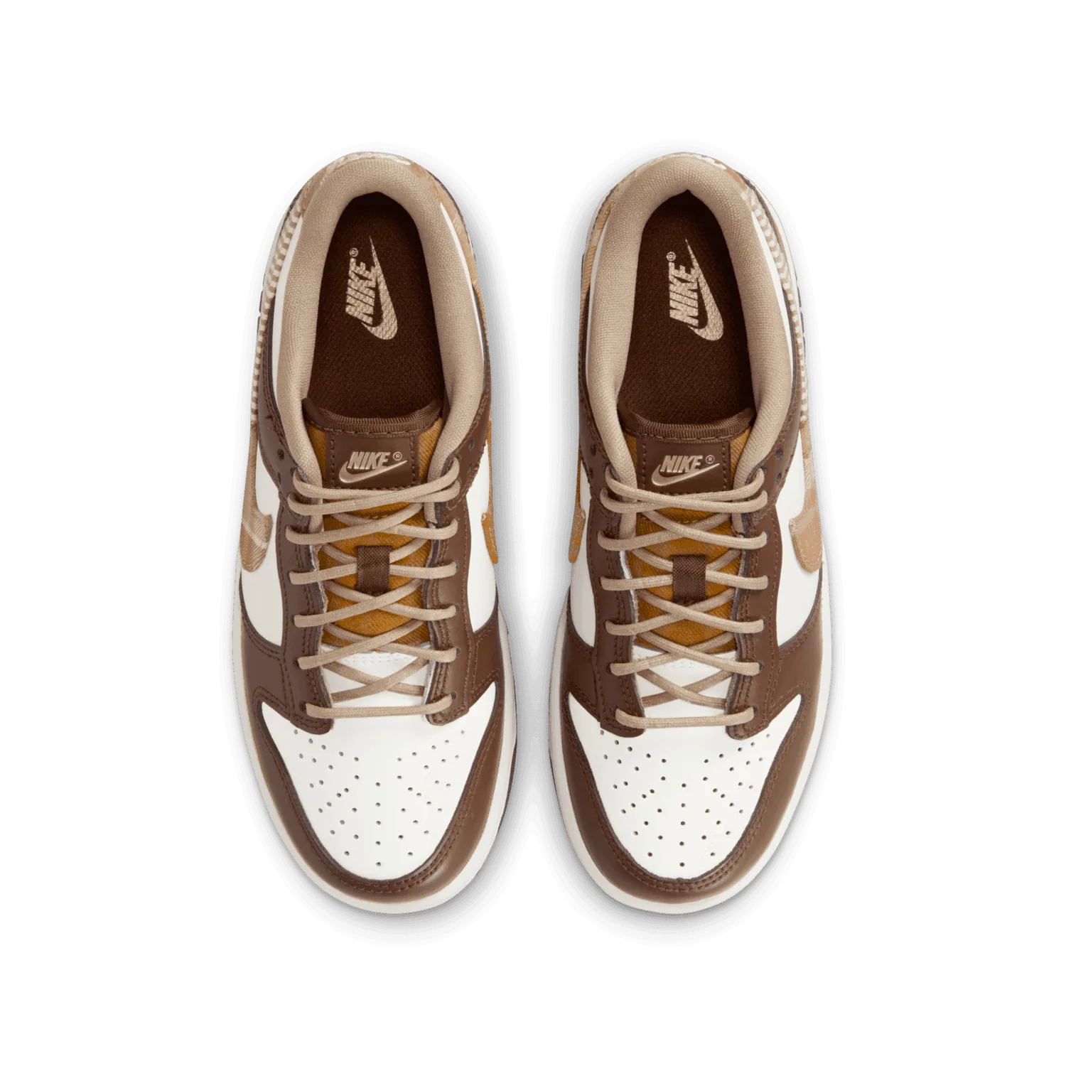 Nike Dunk Low Leather Plaid Brown (GS) image 2
