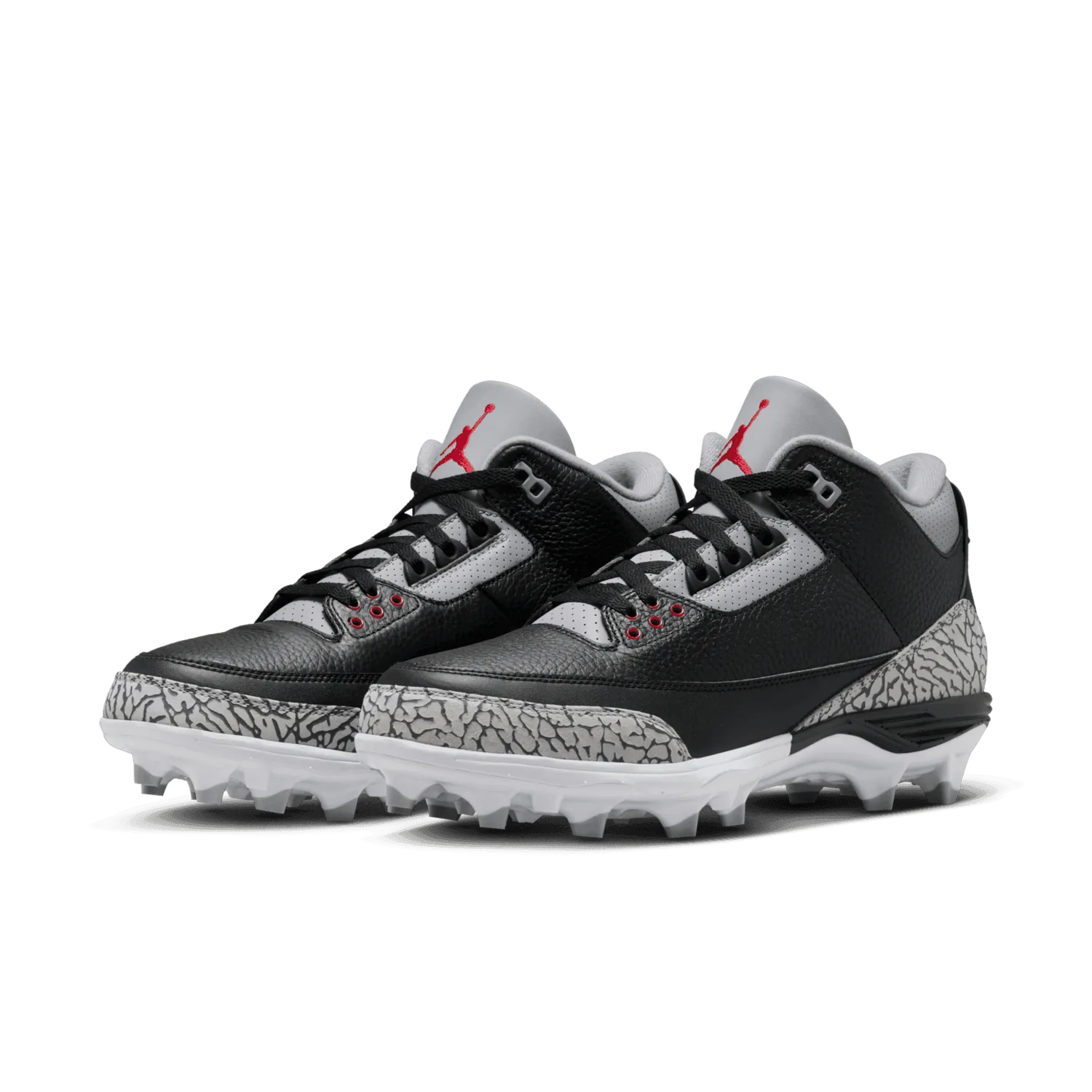 Air Jordan 3 Mid TD Cleat Black Cement image 3