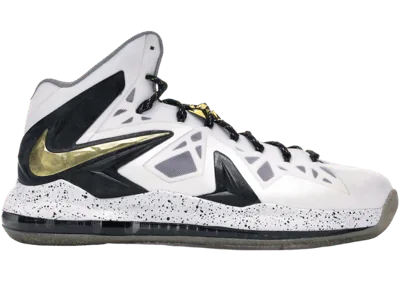 Nike LeBron X Elite+ White Gold