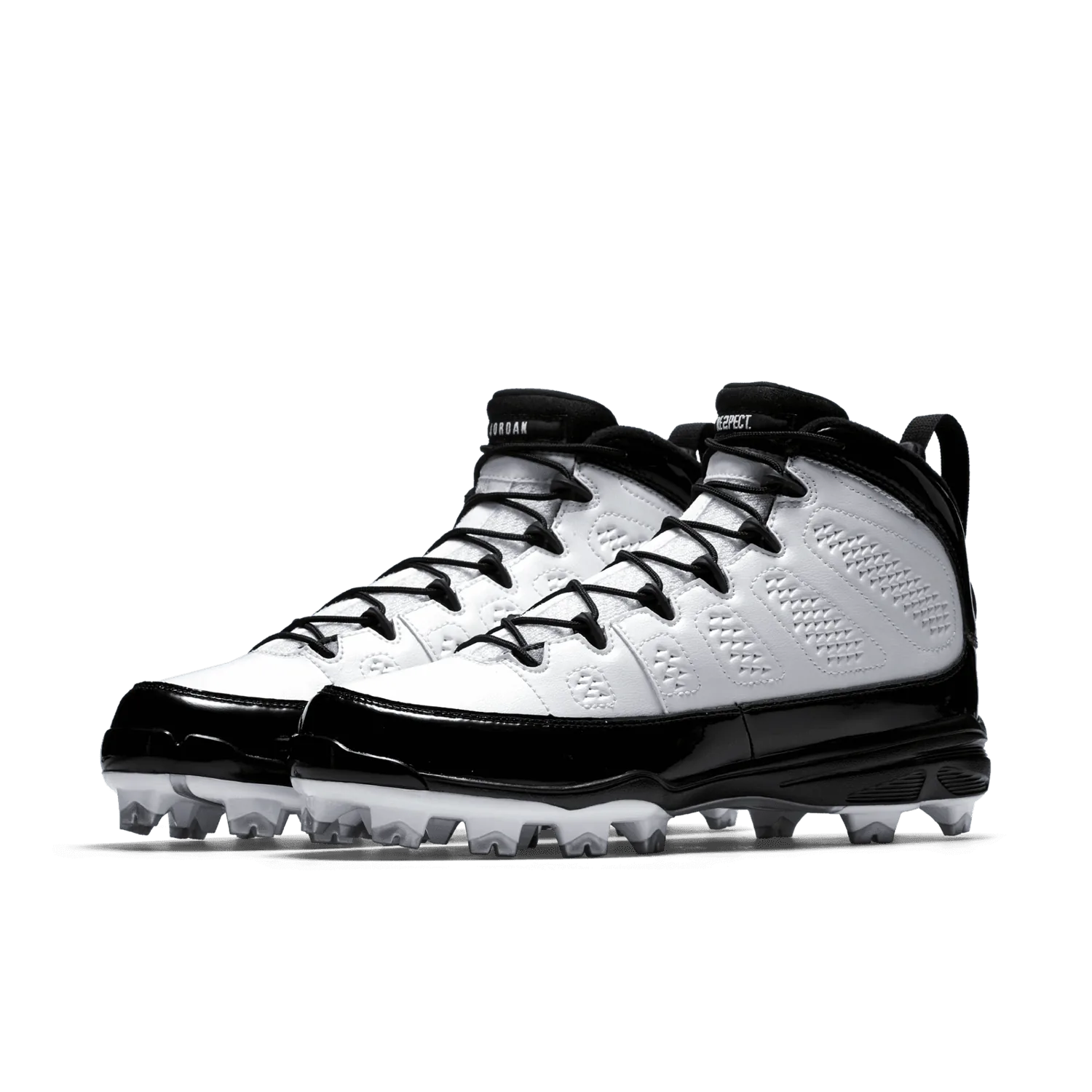 Jordan 9 Retro MCS Cleat RE2PECT White Black image 4