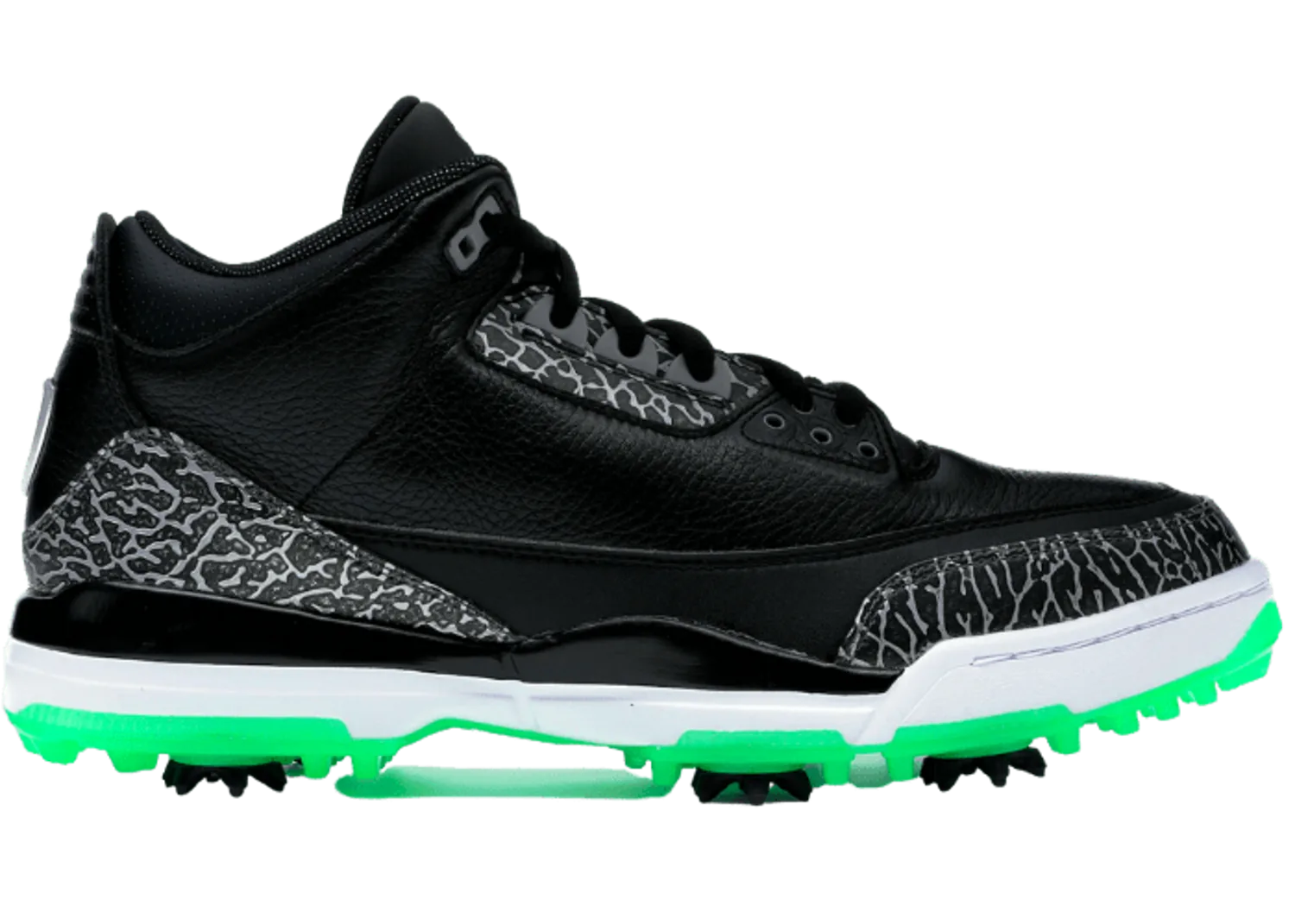 Jordan 3 Retro Golf Black Green Glow