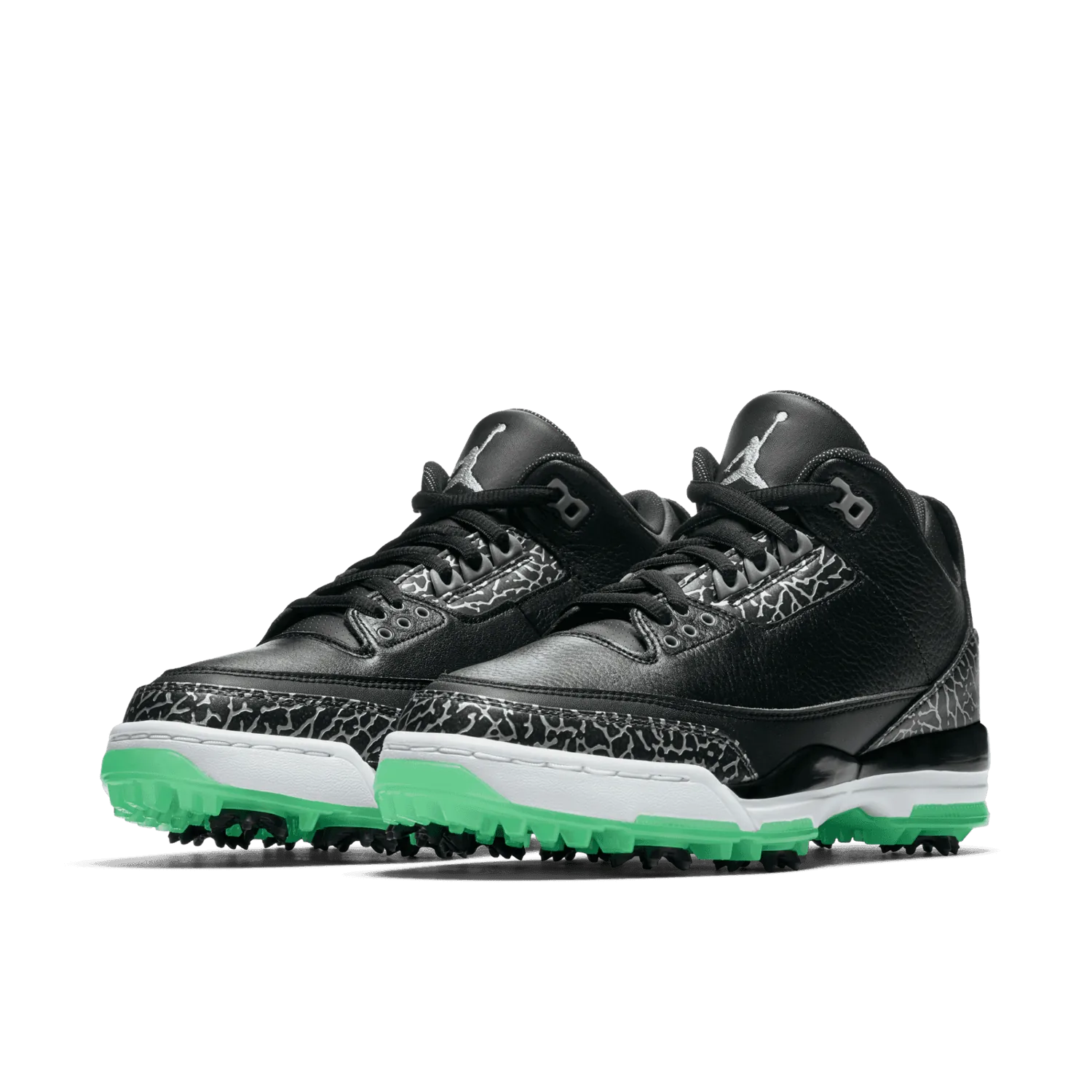 Jordan 3 Retro Golf Black Green Glow image 4